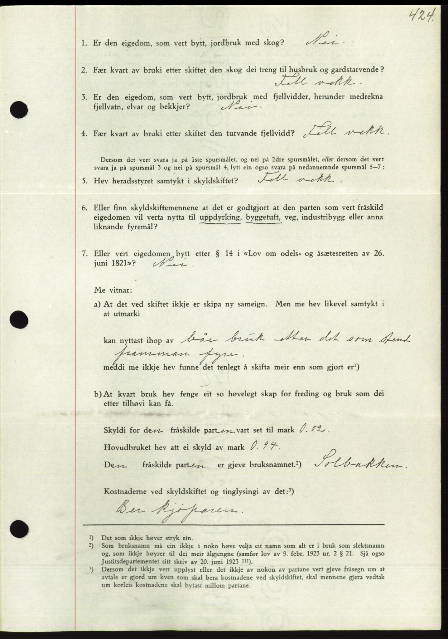 Søre Sunnmøre sorenskriveri, AV/SAT-A-4122/1/2/2C/L0065: Pantebok nr. 59, 1938-1938, Dagboknr: 872/1938