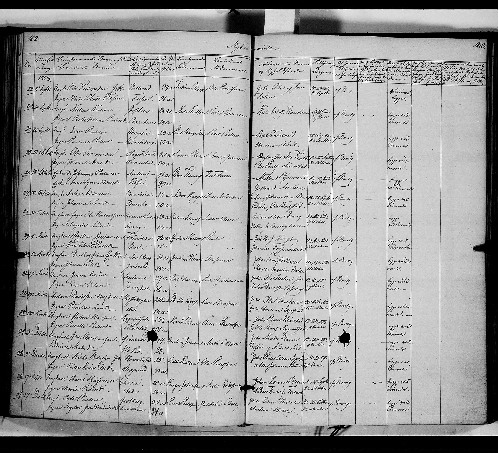 Østre Toten prestekontor, AV/SAH-PREST-104/H/Ha/Haa/L0003: Ministerialbok nr. 3, 1848-1856, s. 162
