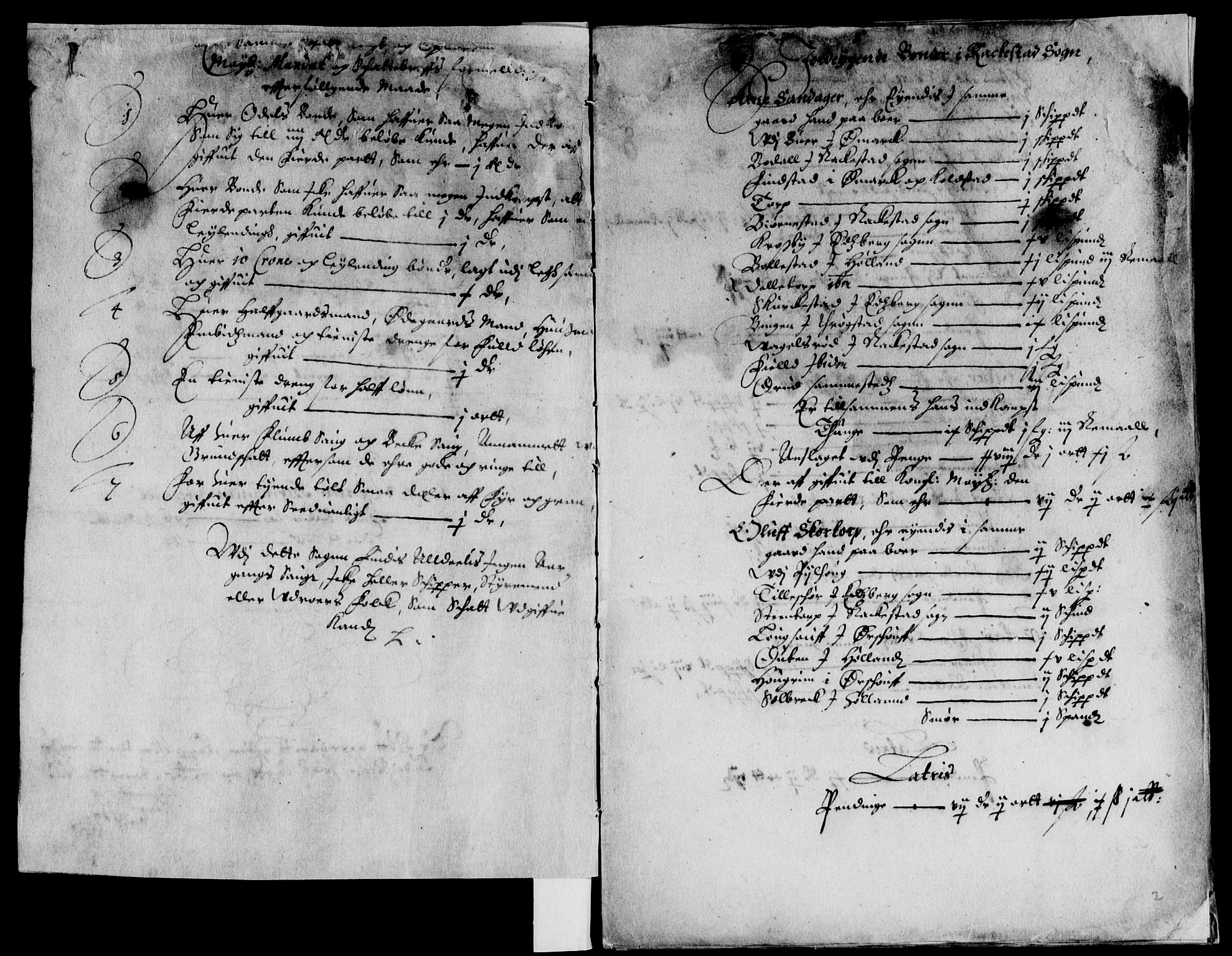 Rentekammeret inntil 1814, Reviderte regnskaper, Lensregnskaper, AV/RA-EA-5023/R/Rb/Rbd/L0002: Maria kirke prosti gods og Rakkestad len, 1633-1637