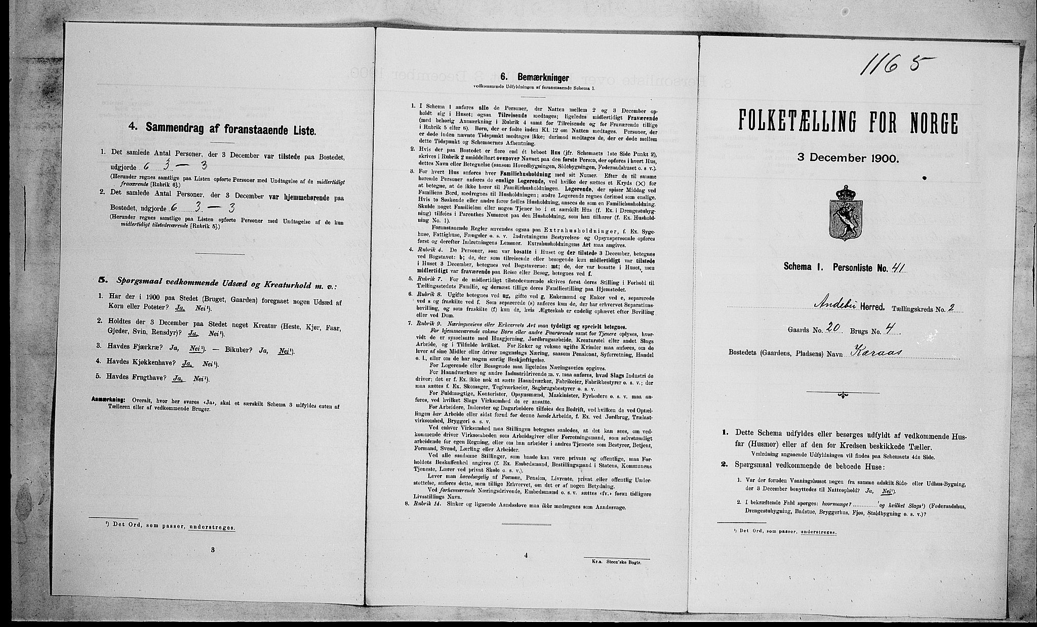 RA, Folketelling 1900 for 0719 Andebu herred, 1900, s. 295