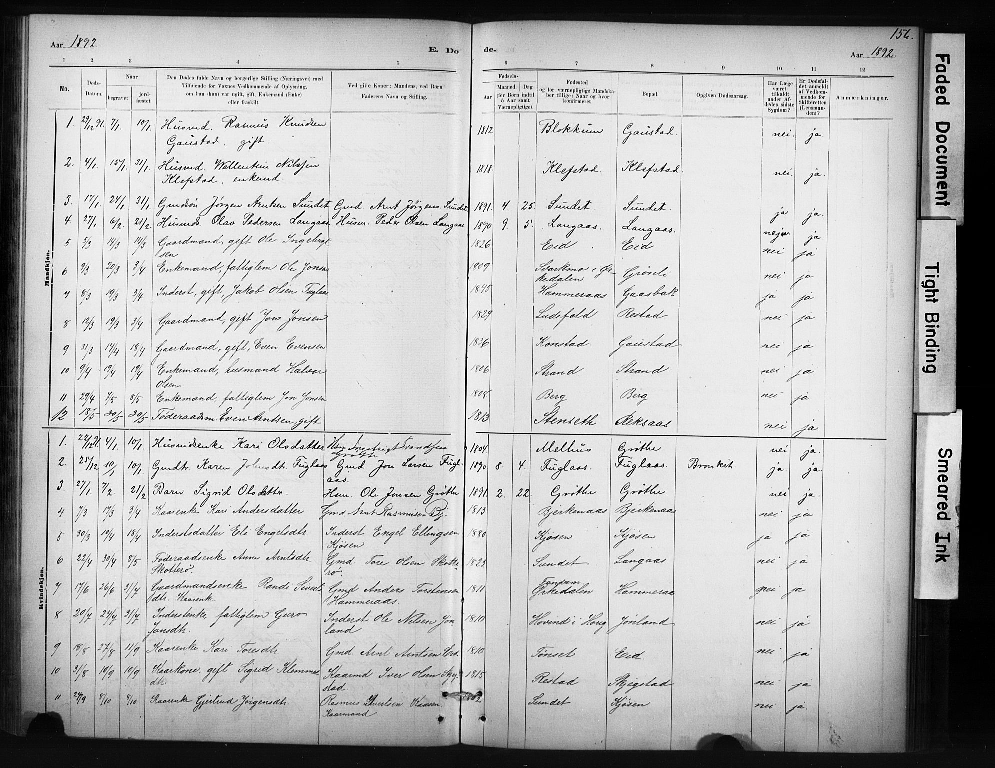 Ministerialprotokoller, klokkerbøker og fødselsregistre - Sør-Trøndelag, AV/SAT-A-1456/694/L1127: Ministerialbok nr. 694A01, 1887-1905, s. 156