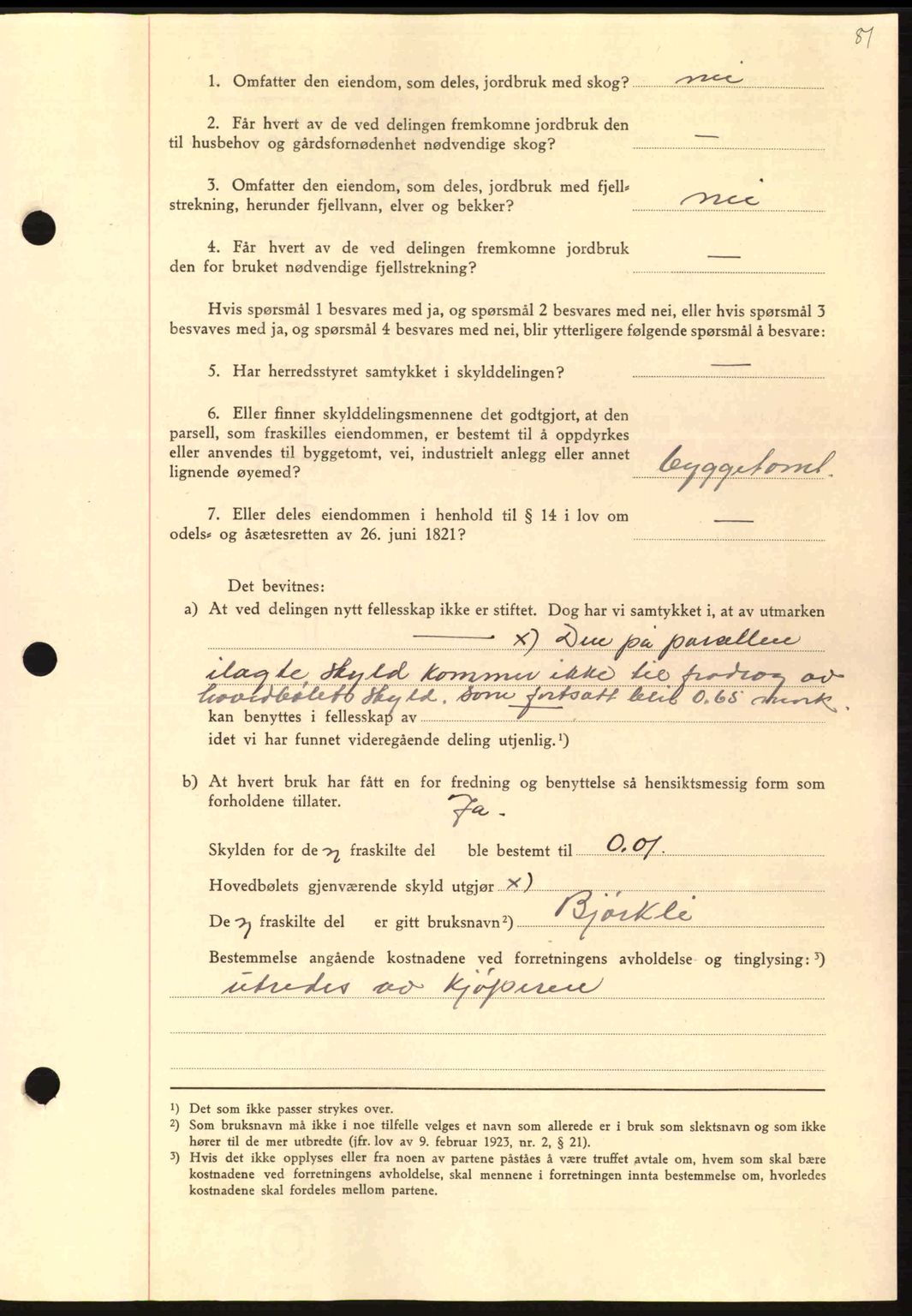 Nordmøre sorenskriveri, AV/SAT-A-4132/1/2/2Ca: Pantebok nr. A98, 1944-1944, Dagboknr: 1257/1944