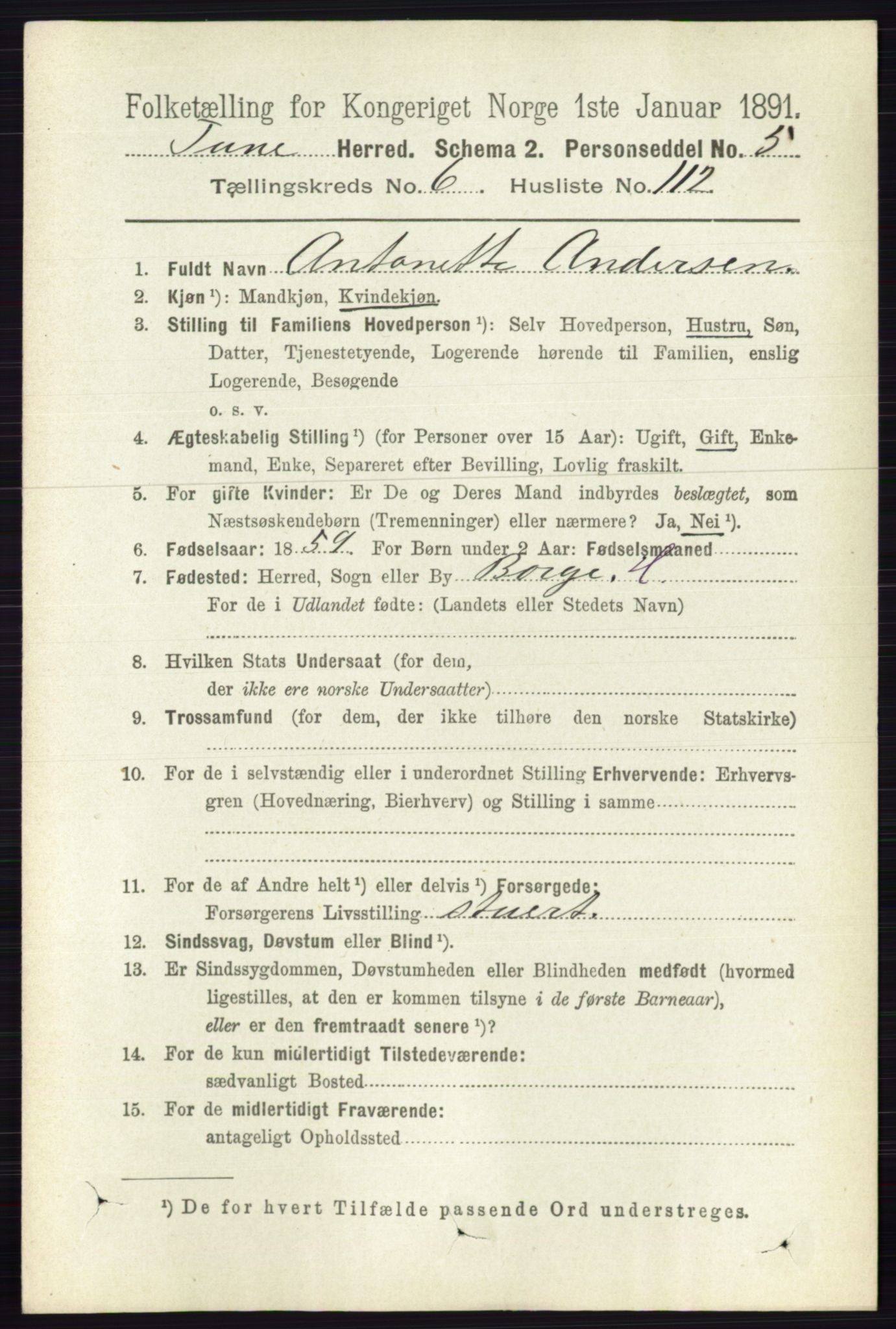 RA, Folketelling 1891 for 0130 Tune herred, 1891, s. 4840