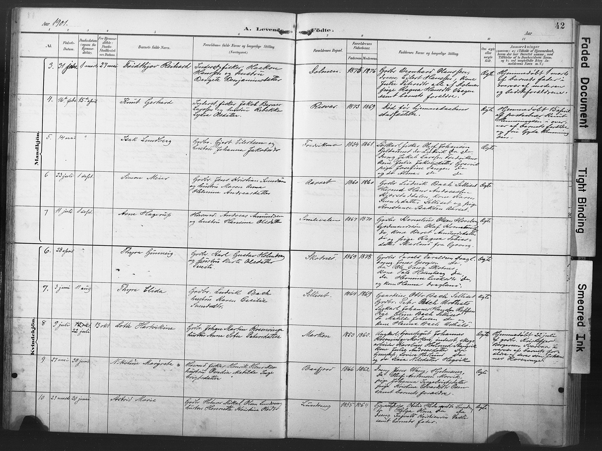 Ministerialprotokoller, klokkerbøker og fødselsregistre - Nord-Trøndelag, SAT/A-1458/789/L0706: Klokkerbok nr. 789C01, 1888-1931, s. 42