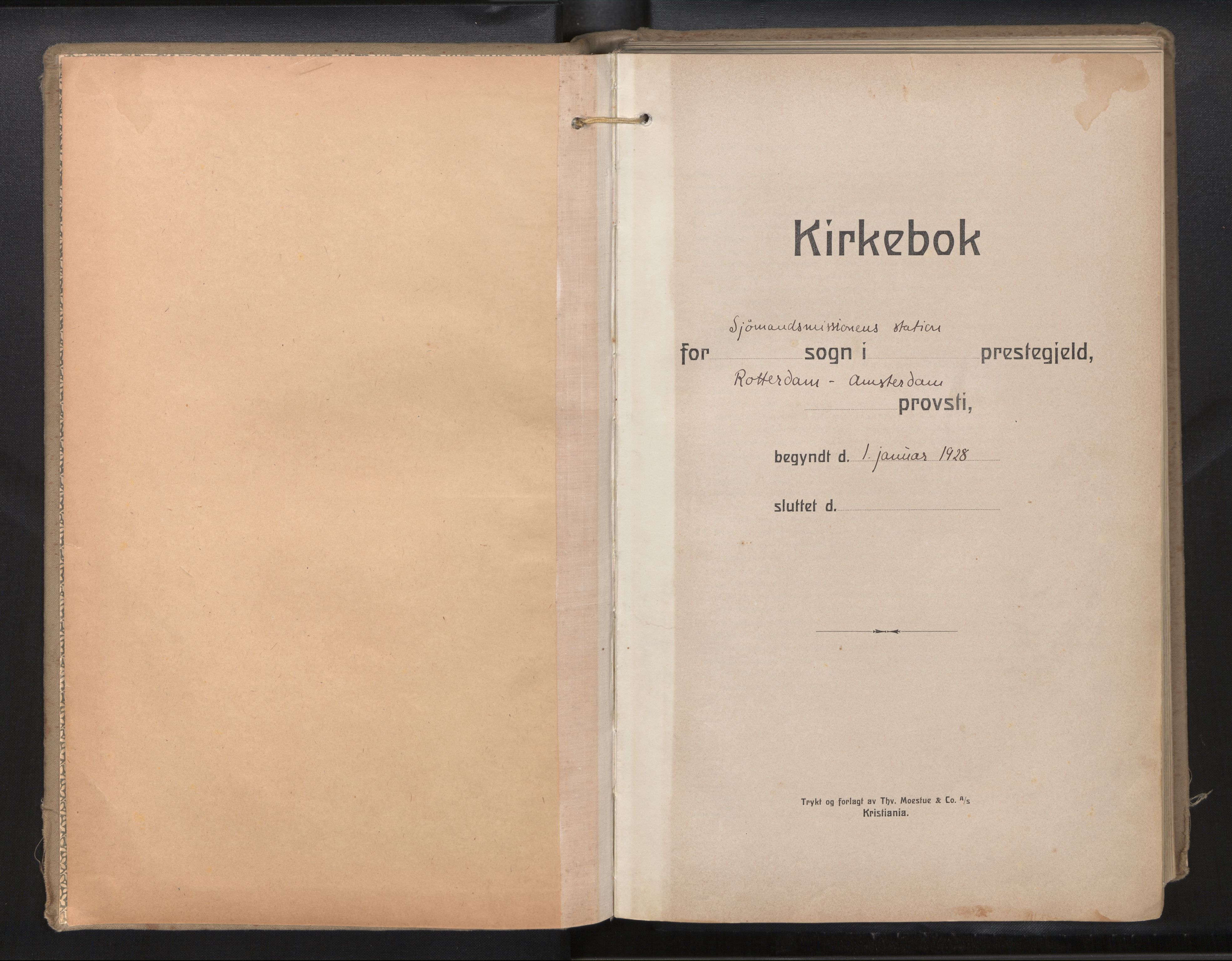 Den norske sjømannsmisjon i utlandet/Hollandske havner (Amsterdam-Rotterdam-Europort), SAB/SAB/PA-0106/H/Ha/Haa/L0004: Ministerialbok nr. A 1, 1928-1956