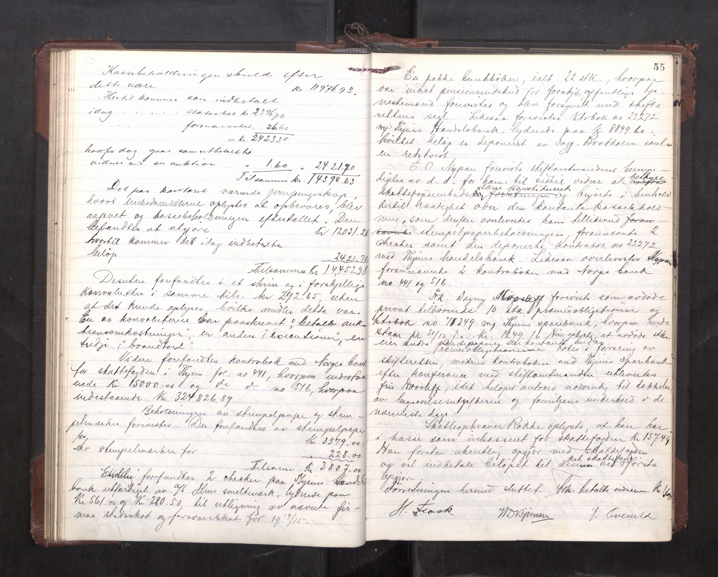 Trondheim byfogd, AV/SAT-A-0003/1/3/3C/L0036: Skifteregistreringsprotokoll - 14/4-24/9. (u/ register), 1915-1918, s. 55