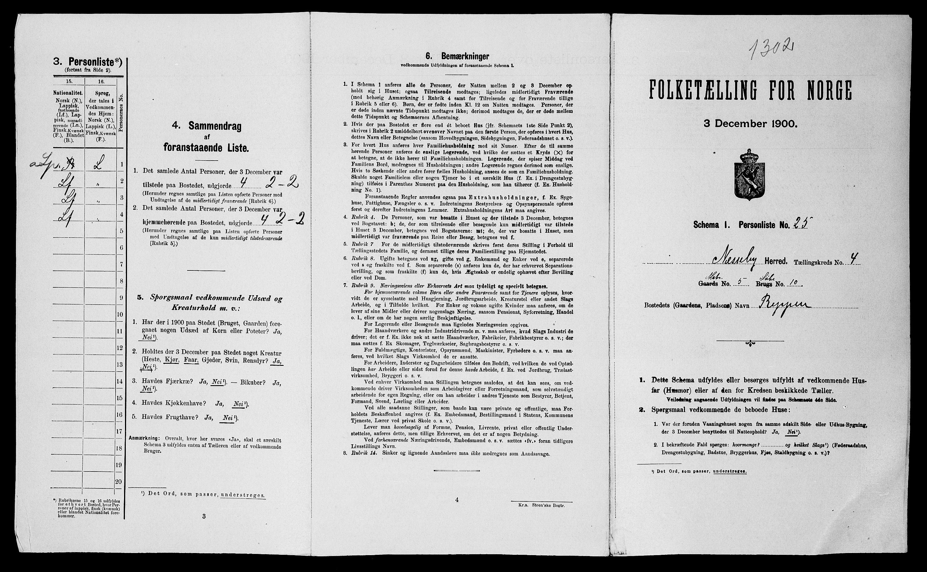 SATØ, Folketelling 1900 for 2027 Nesseby herred, 1900, s. 399