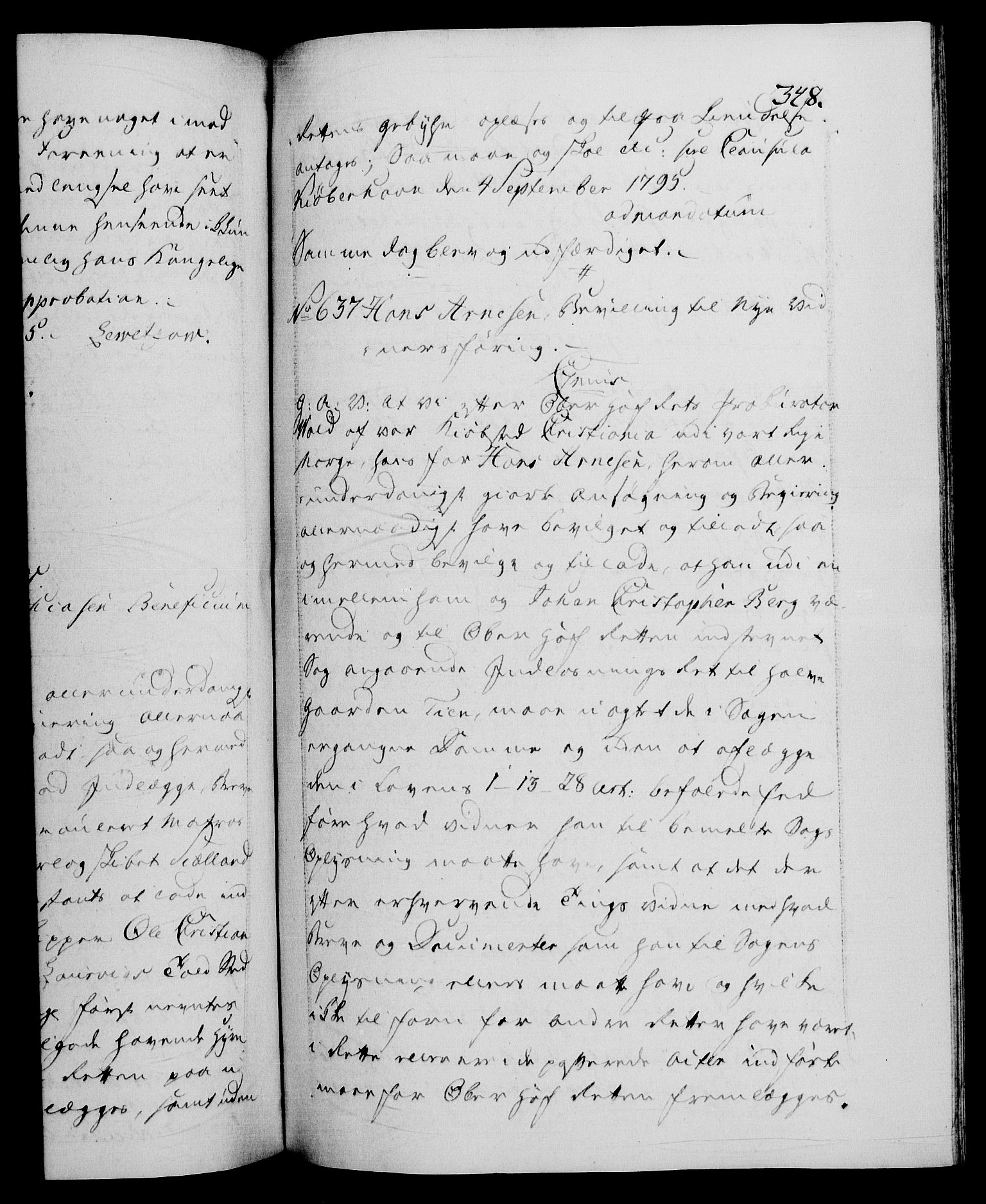 Danske Kanselli 1572-1799, RA/EA-3023/F/Fc/Fca/Fcaa/L0056: Norske registre, 1795-1796, s. 348a