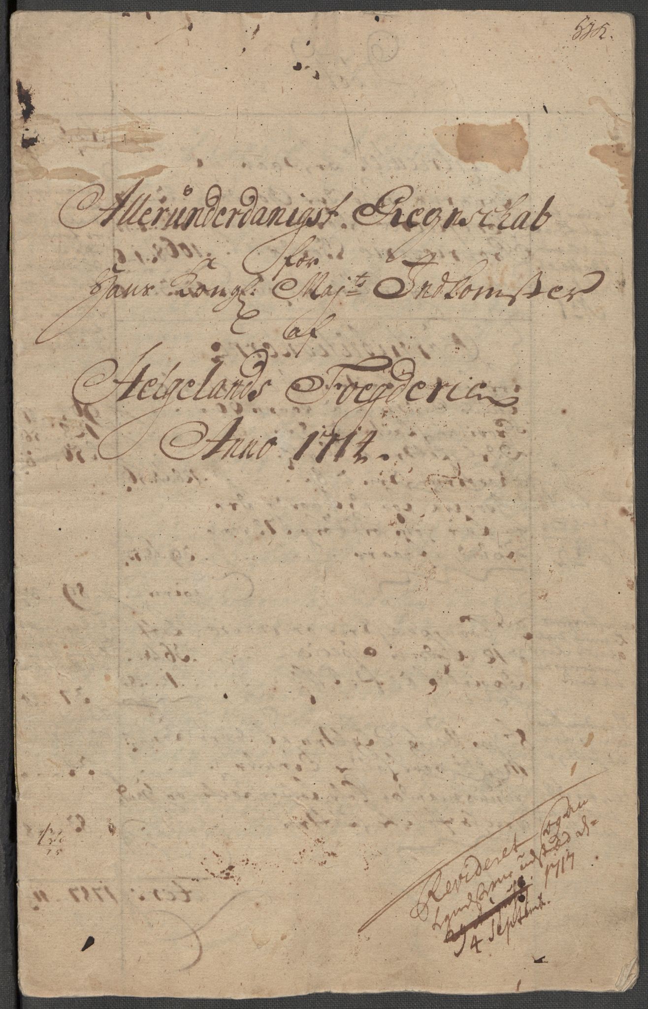 Rentekammeret inntil 1814, Reviderte regnskaper, Fogderegnskap, RA/EA-4092/R65/L4513: Fogderegnskap Helgeland, 1714-1715, s. 3