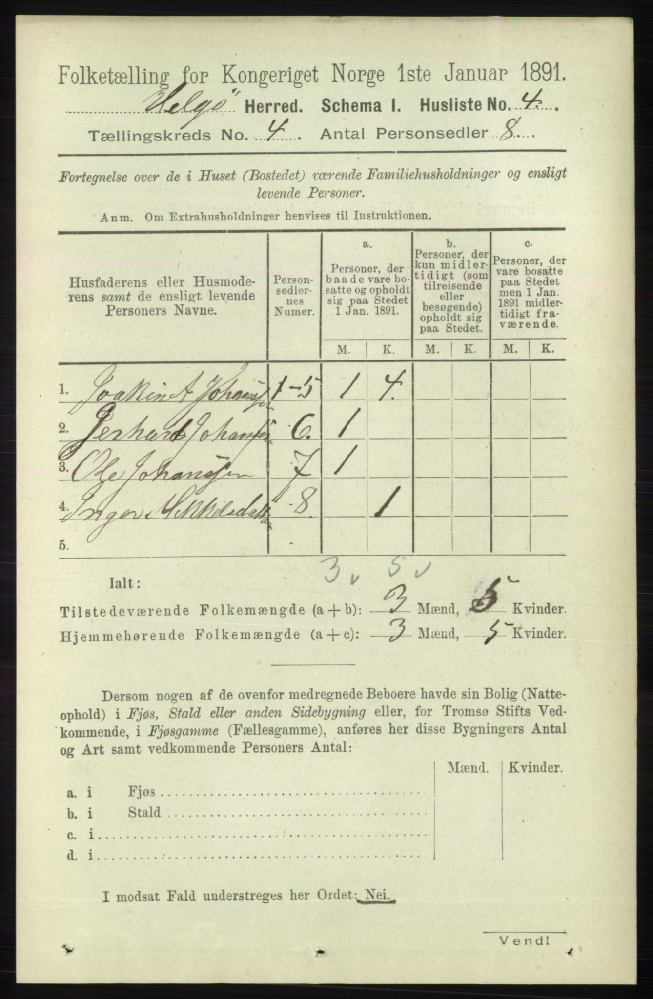 RA, Folketelling 1891 for 1935 Helgøy herred, 1891, s. 980