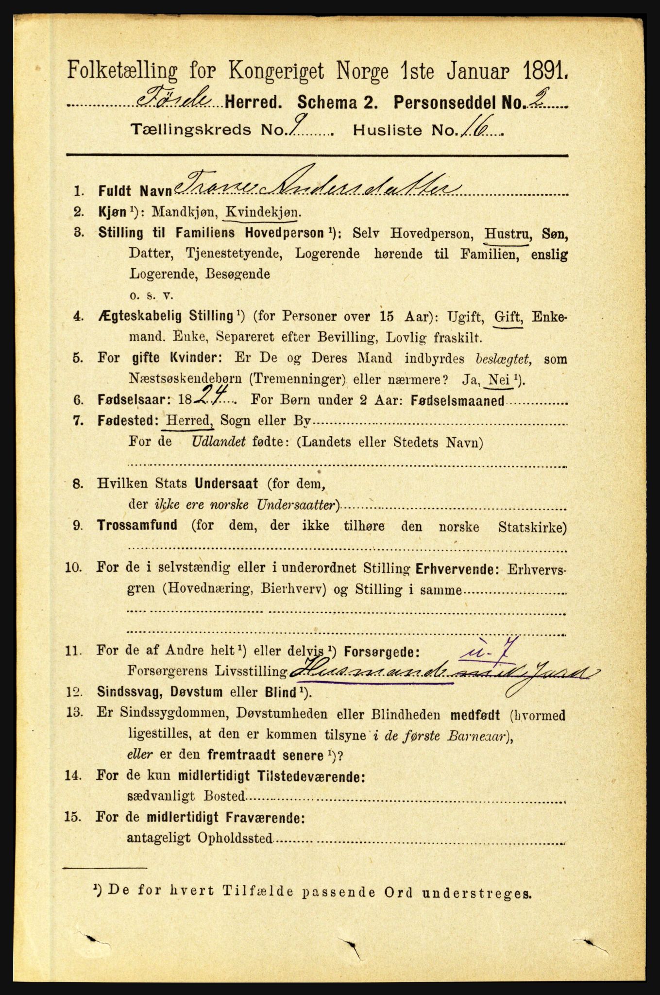 RA, Folketelling 1891 for 1432 Førde herred, 1891, s. 3416