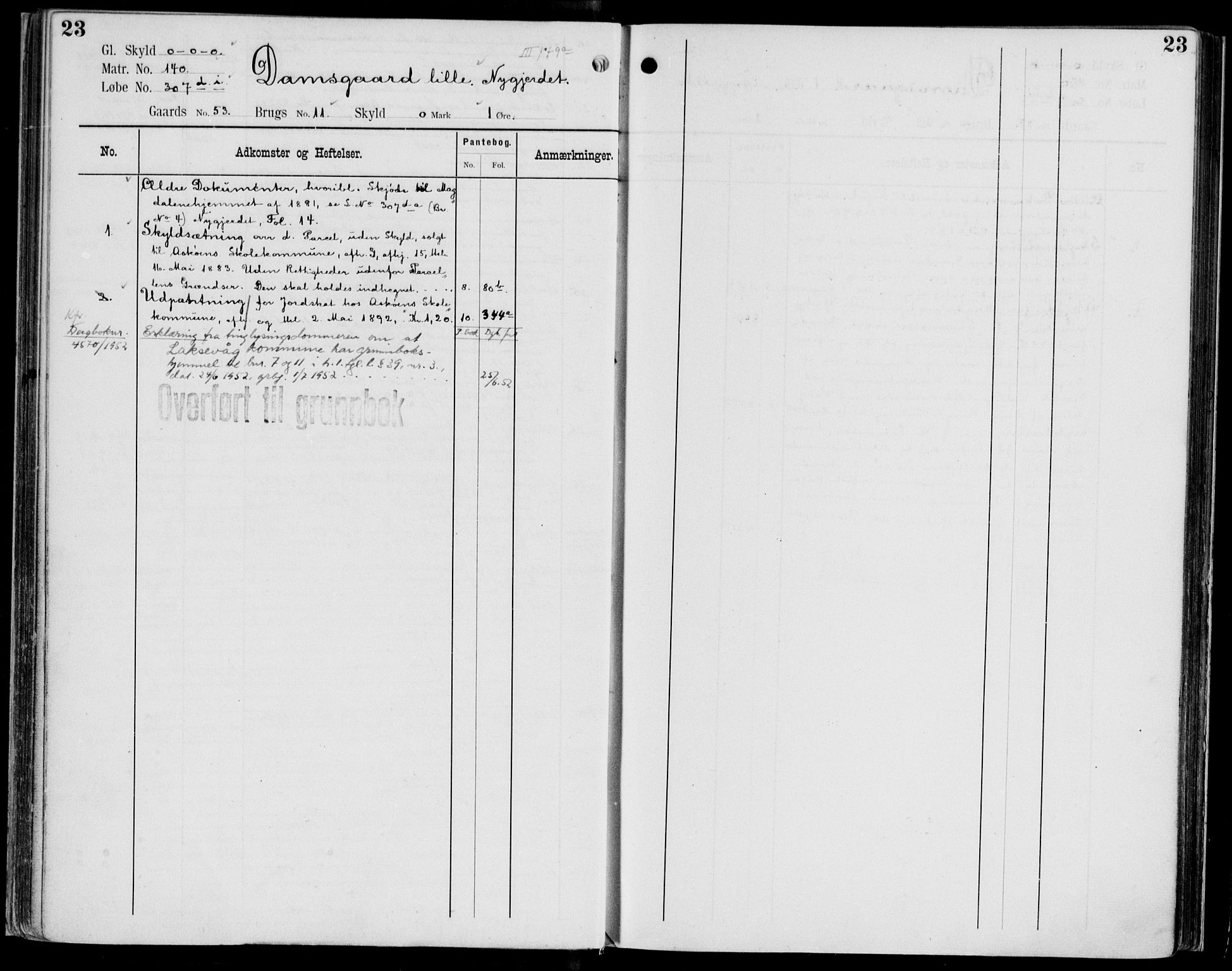 Midhordland sorenskriveri, AV/SAB-A-3001/1/G/Ga/Gab/L0113: Panteregister nr. II.A.b.113, s. 23