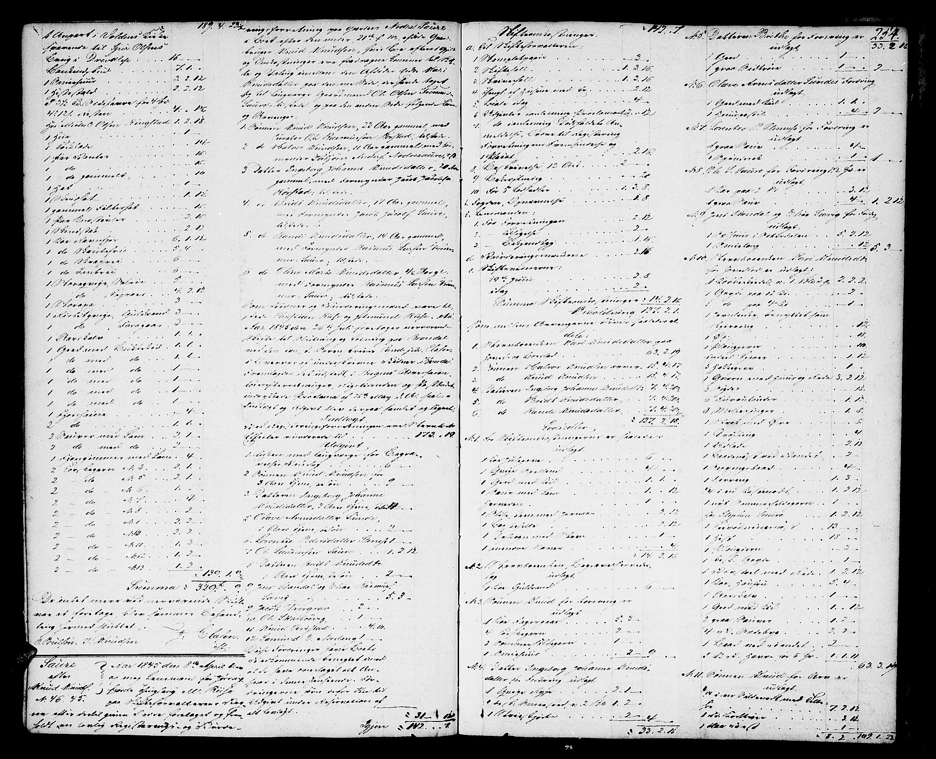 Søre Sunnmøre sorenskriveri, SAT/A-4122/1/3/3A/L0014: Skifte- / Skifteutloddings- / Skifteslutningsprotokollar, 1840-1845, s. 253b-254a