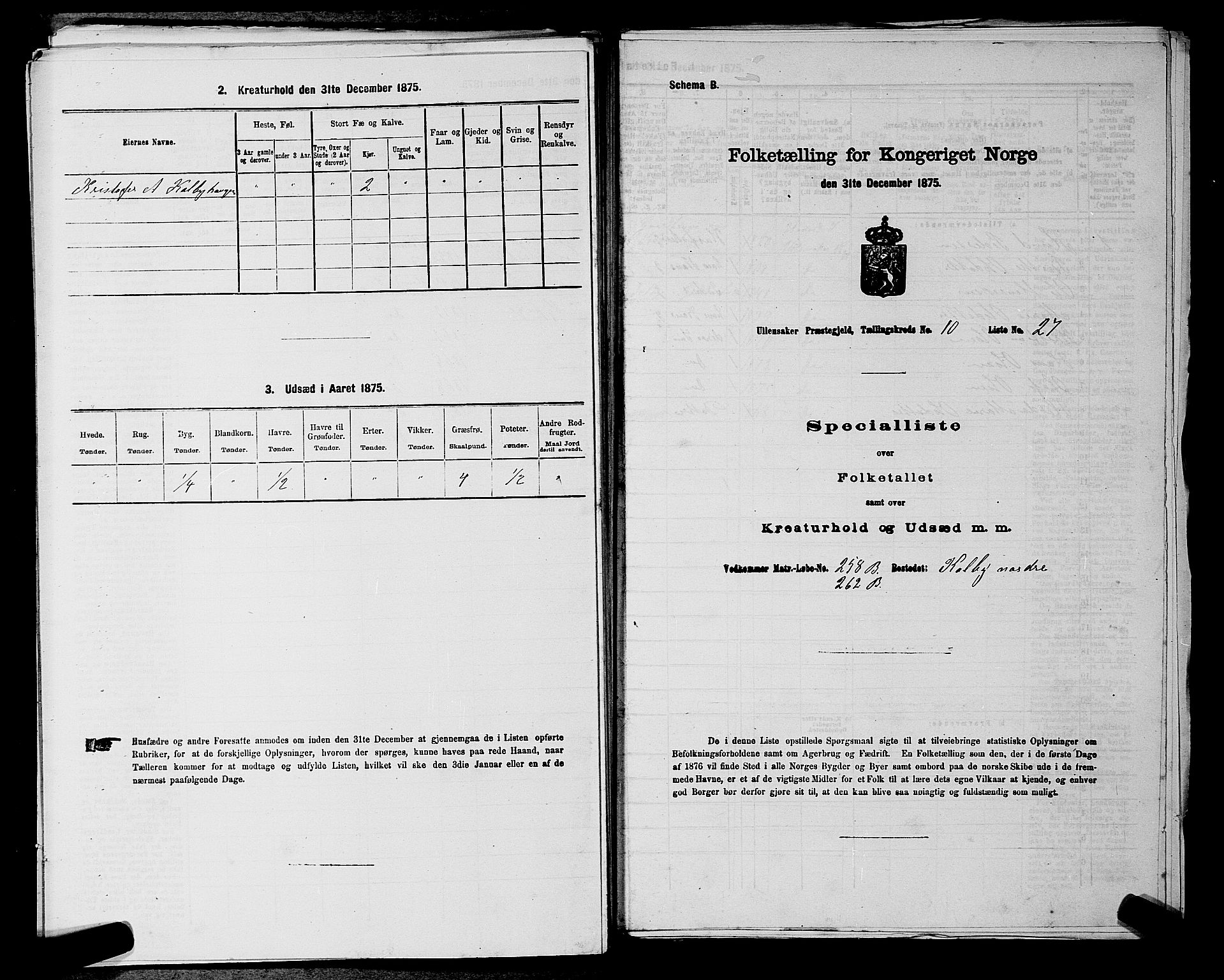 RA, Folketelling 1875 for 0235P Ullensaker prestegjeld, 1875, s. 1533