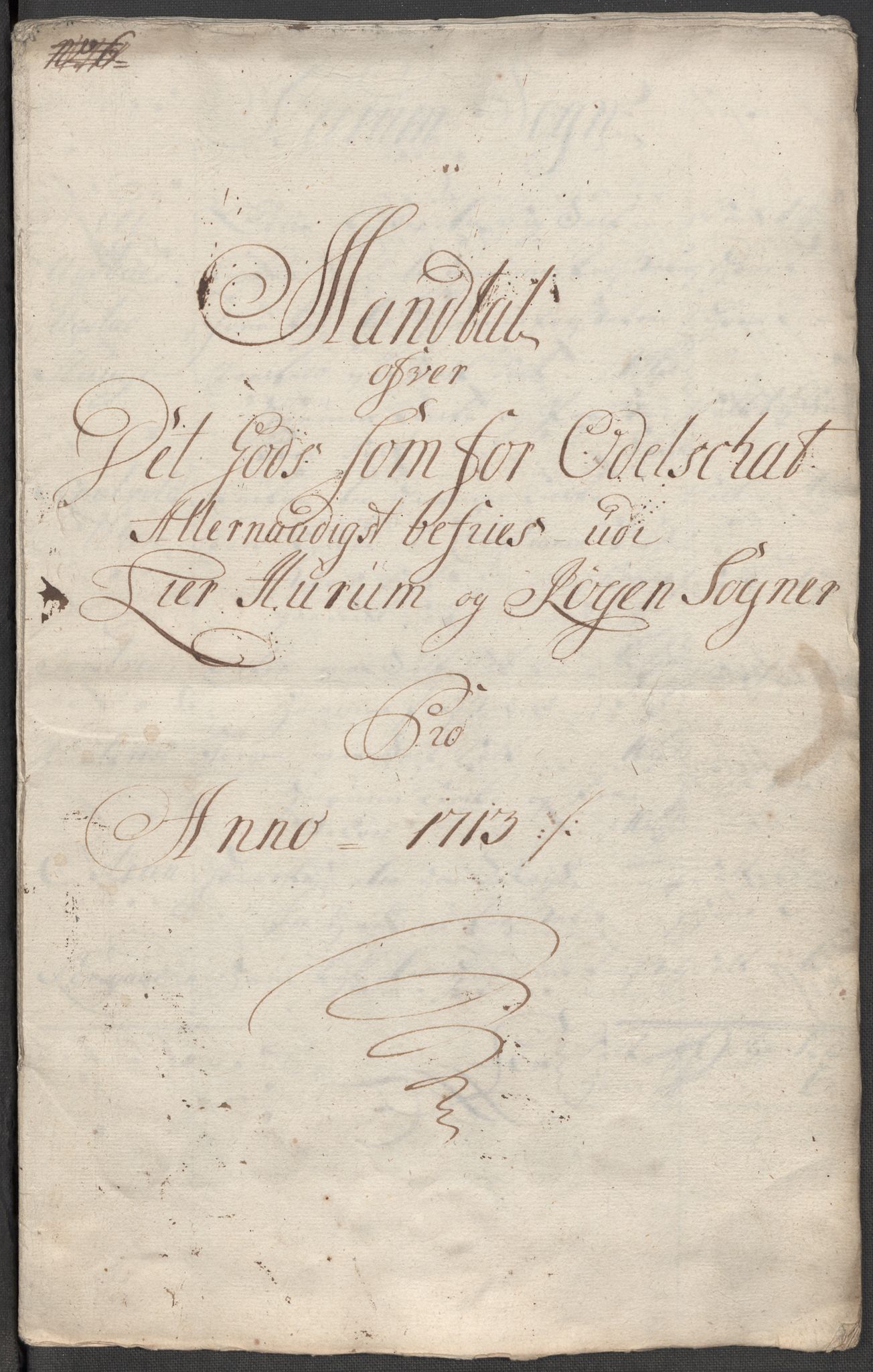 Rentekammeret inntil 1814, Reviderte regnskaper, Fogderegnskap, AV/RA-EA-4092/R31/L1708: Fogderegnskap Hurum, Røyken, Eiker, Lier og Buskerud, 1713, s. 405