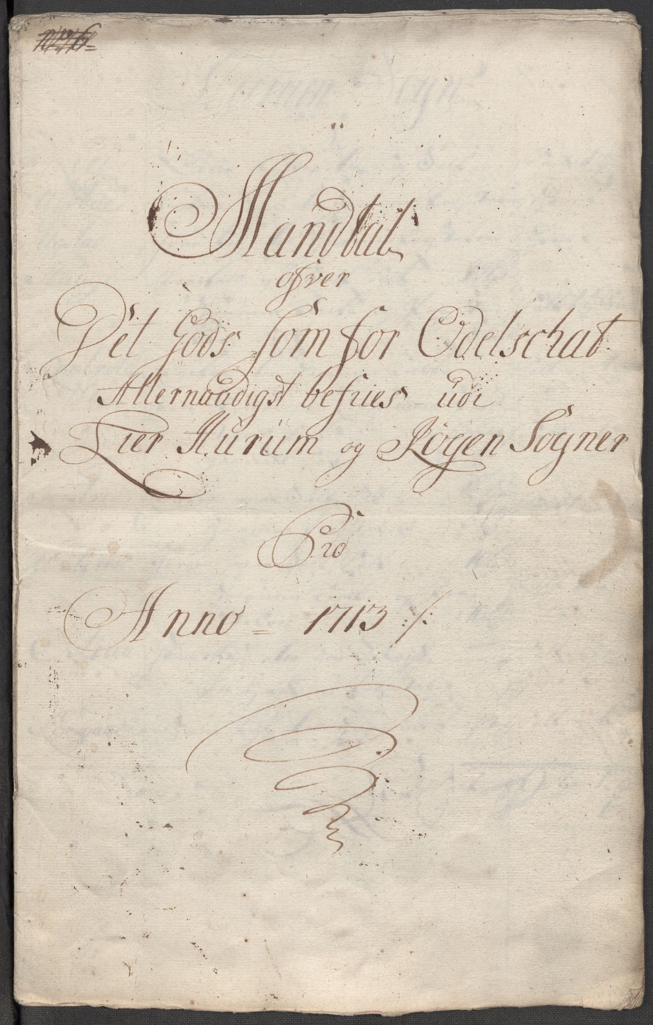 Rentekammeret inntil 1814, Reviderte regnskaper, Fogderegnskap, RA/EA-4092/R31/L1708: Fogderegnskap Hurum, Røyken, Eiker, Lier og Buskerud, 1713, s. 405