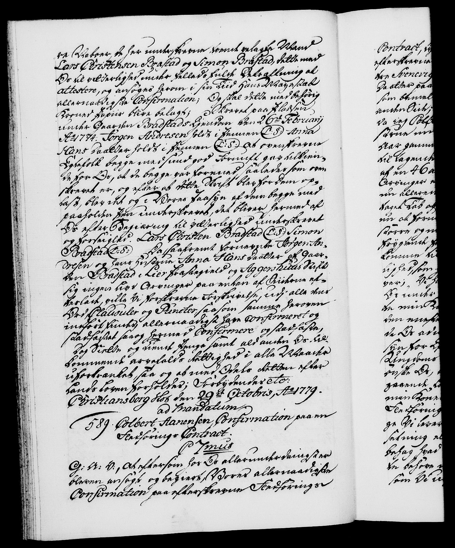 Danske Kanselli 1572-1799, RA/EA-3023/F/Fc/Fca/Fcaa/L0048: Norske registre, 1779-1781, s. 190b
