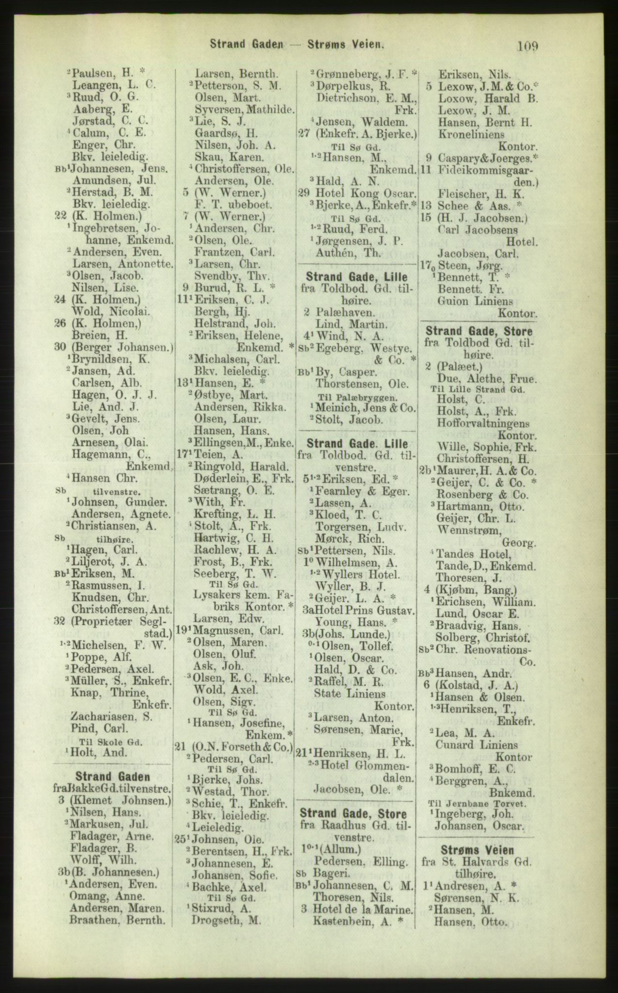 Kristiania/Oslo adressebok, PUBL/-, 1883, s. 109