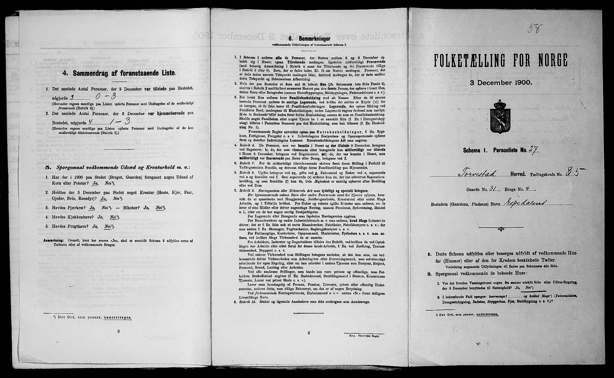 SAST, Folketelling 1900 for 1152 Torvastad herred, 1900, s. 655