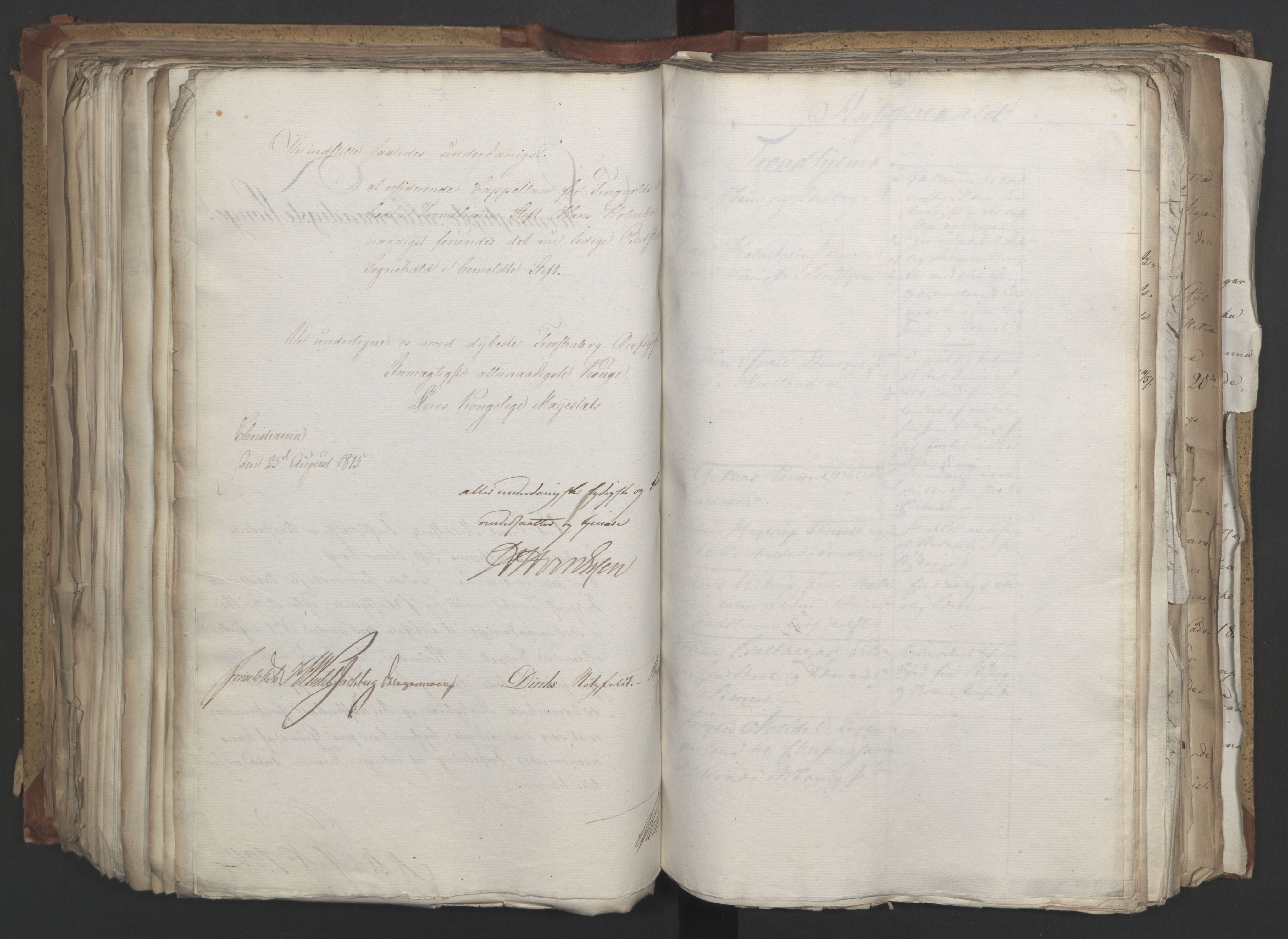 Statsrådsavdelingen i Stockholm, AV/RA-S-1003/D/Da/L0003: Regjeringsinnstillinger nr. 519-787, 1815, s. 371