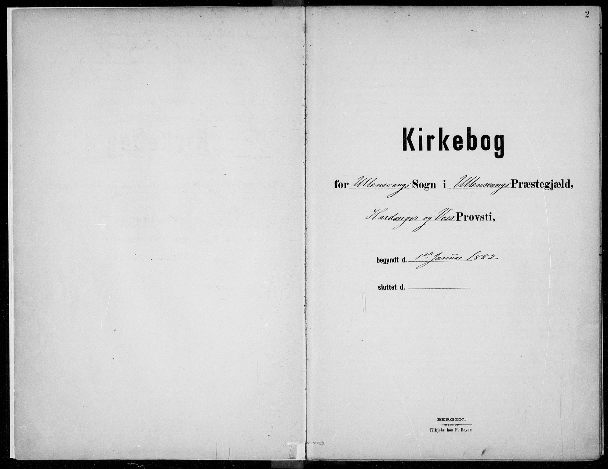 Ullensvang sokneprestembete, AV/SAB-A-78701/H/Haa: Ministerialbok nr. B  1, 1882-1918, s. 2