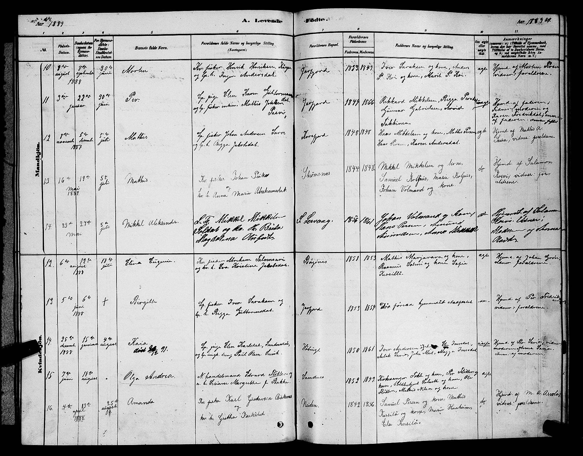 Sør-Varanger sokneprestkontor, AV/SATØ-S-1331/H/Hb/L0003klokker: Klokkerbok nr. 3, 1878-1891, s. 89