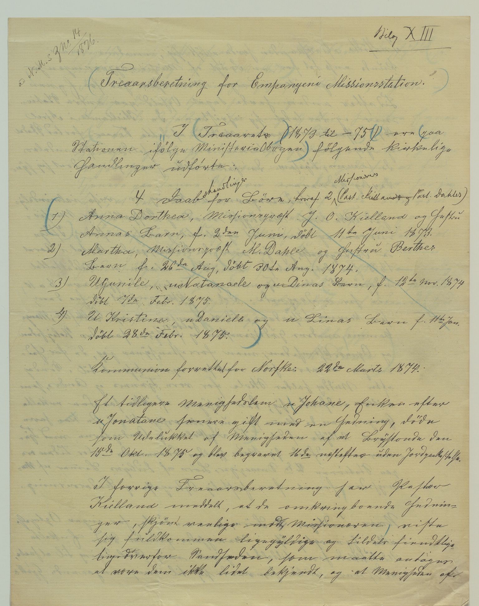 Det Norske Misjonsselskap - hovedadministrasjonen, VID/MA-A-1045/D/Da/Daa/L0035/0002: Konferansereferat og årsberetninger / Konferansereferat fra Sør-Afrika., 1876