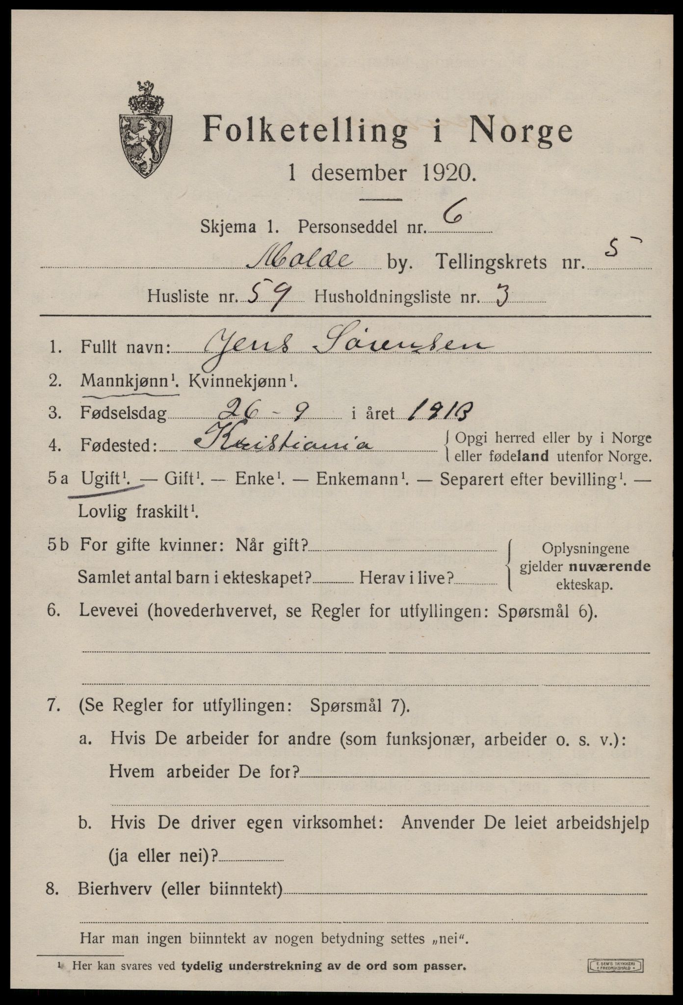 SAT, Folketelling 1920 for 1502 Molde kjøpstad, 1920, s. 7749