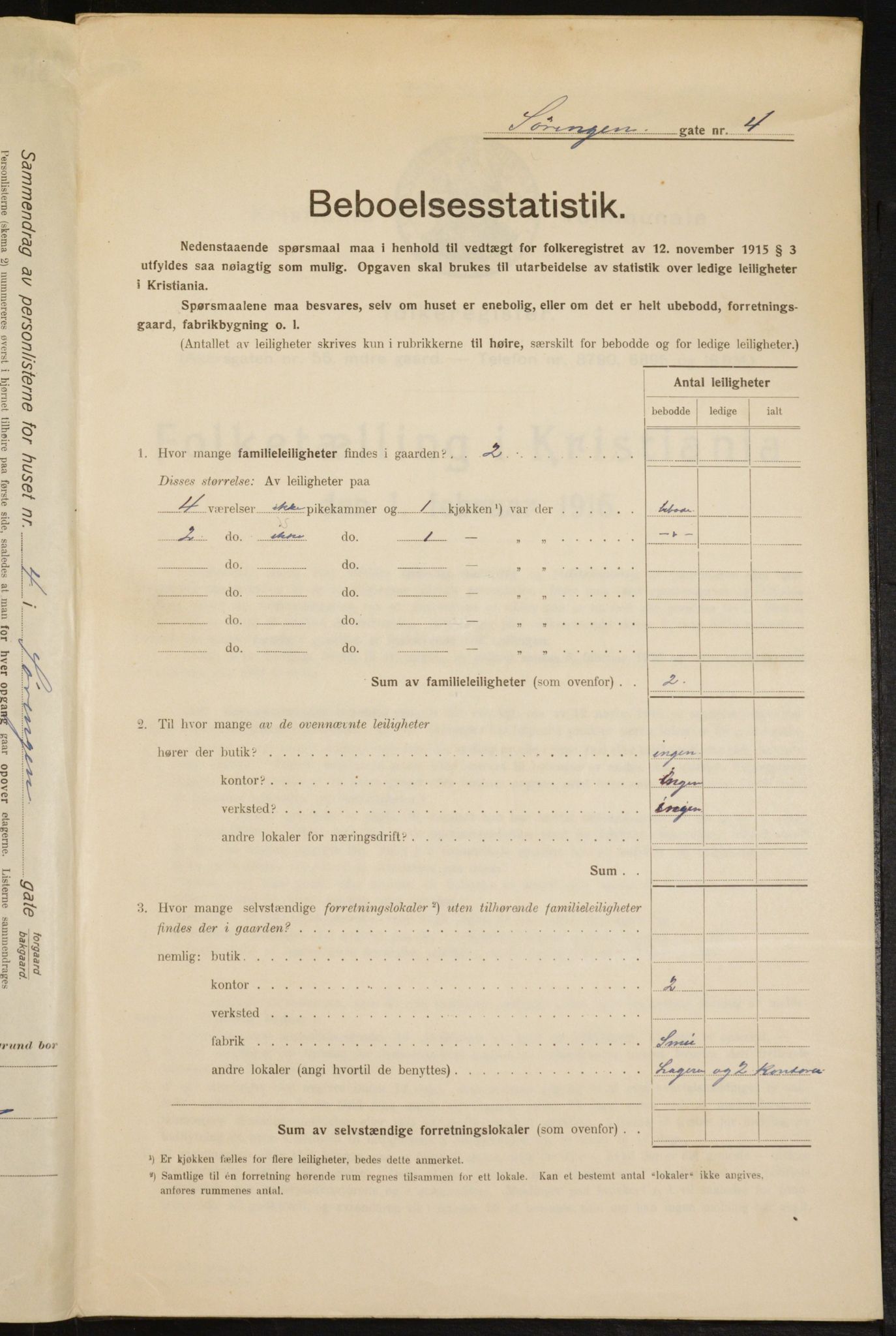 OBA, Kommunal folketelling 1.2.1916 for Kristiania, 1916, s. 109393