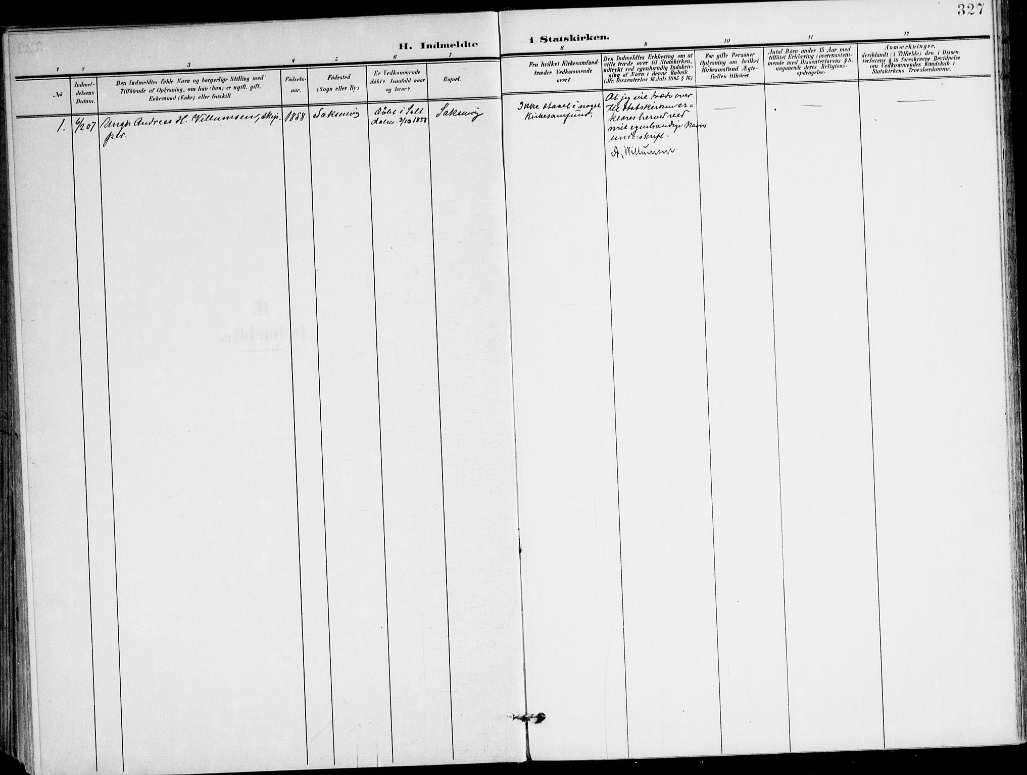 Ministerialprotokoller, klokkerbøker og fødselsregistre - Nordland, AV/SAT-A-1459/847/L0672: Ministerialbok nr. 847A12, 1902-1919, s. 327