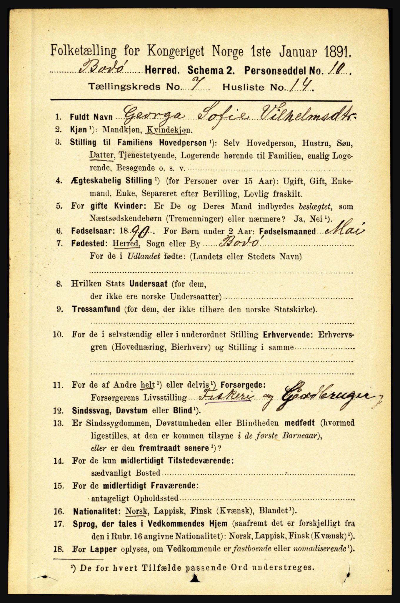 RA, Folketelling 1891 for 1843 Bodø herred, 1891, s. 4726