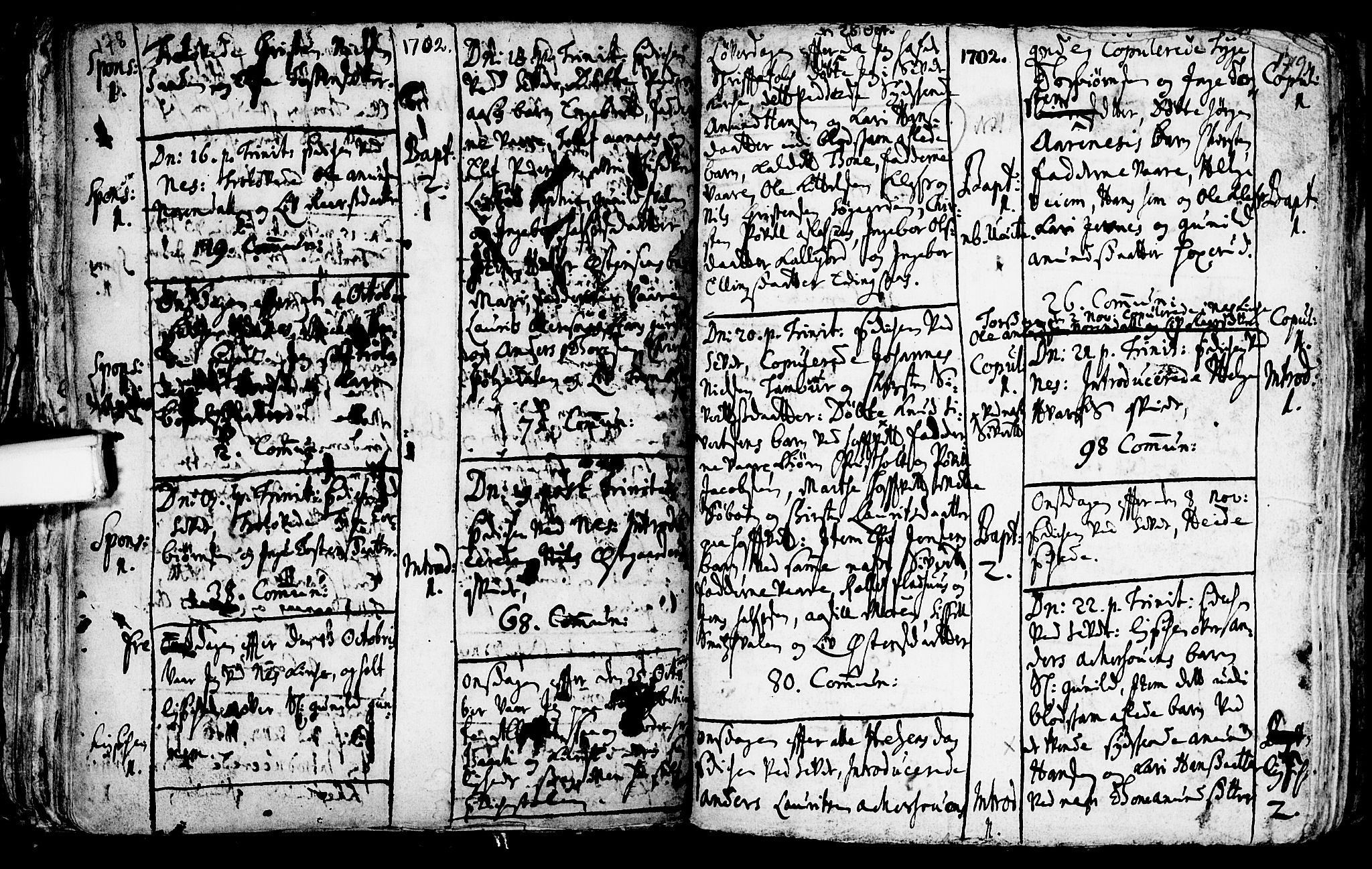 Sauherad kirkebøker, SAKO/A-298/F/Fa/L0002: Ministerialbok nr. I 2, 1681-1720, s. 178-179