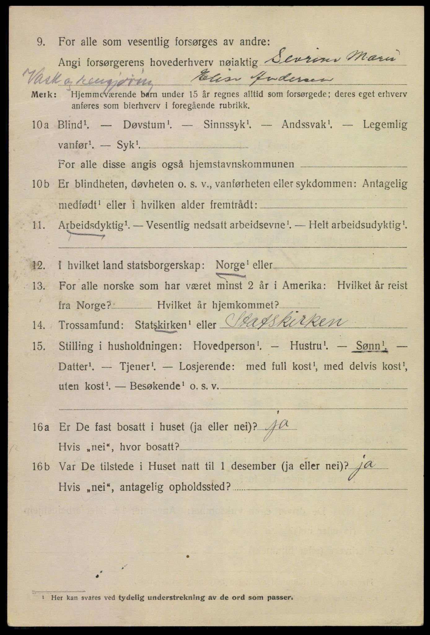 SAKO, Folketelling 1920 for 0801 Kragerø kjøpstad, 1920, s. 5836