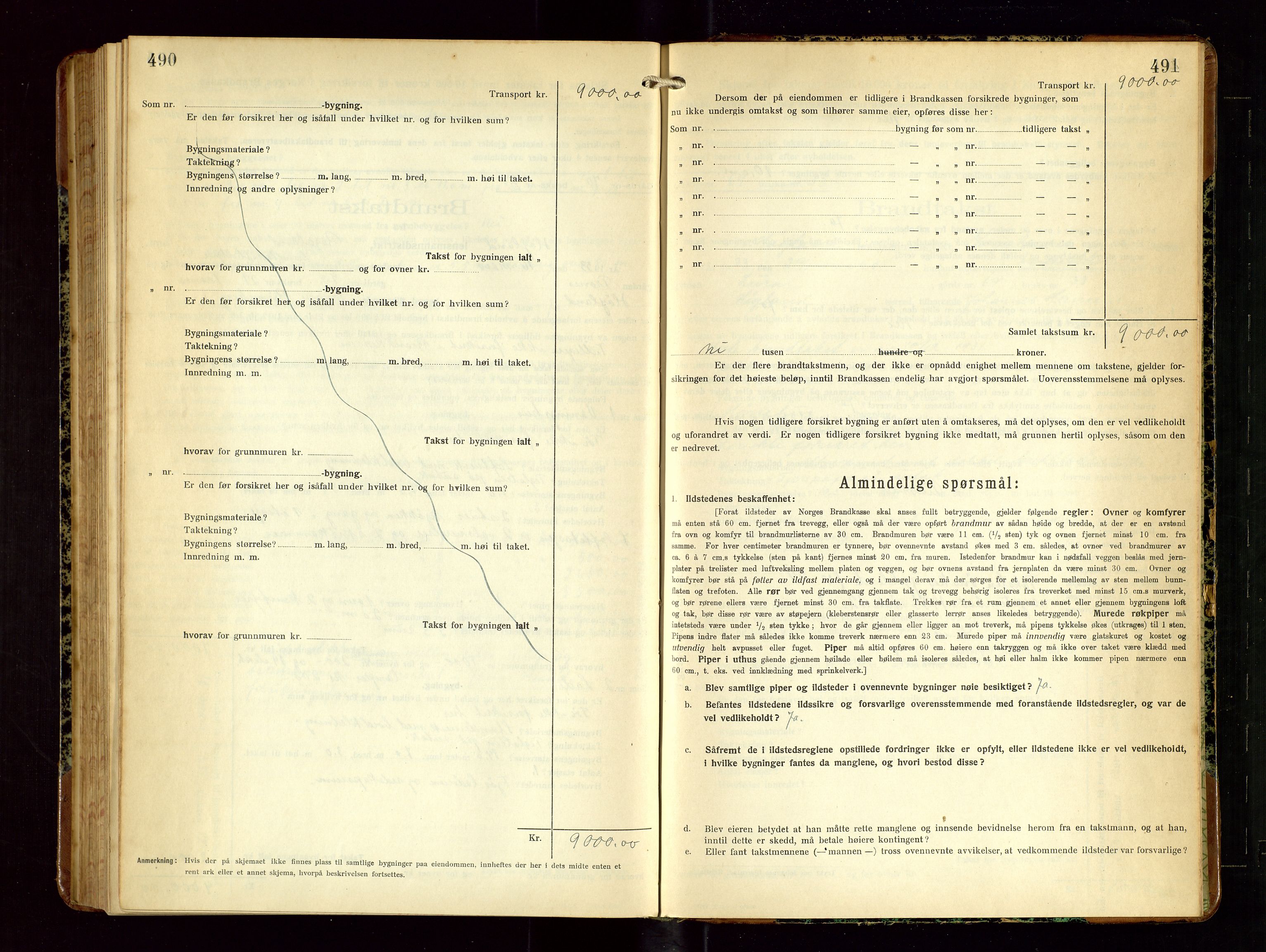 Høyland/Sandnes lensmannskontor, AV/SAST-A-100166/Gob/L0004: "Brandtakstprotokol", 1924-1933, s. 490-491