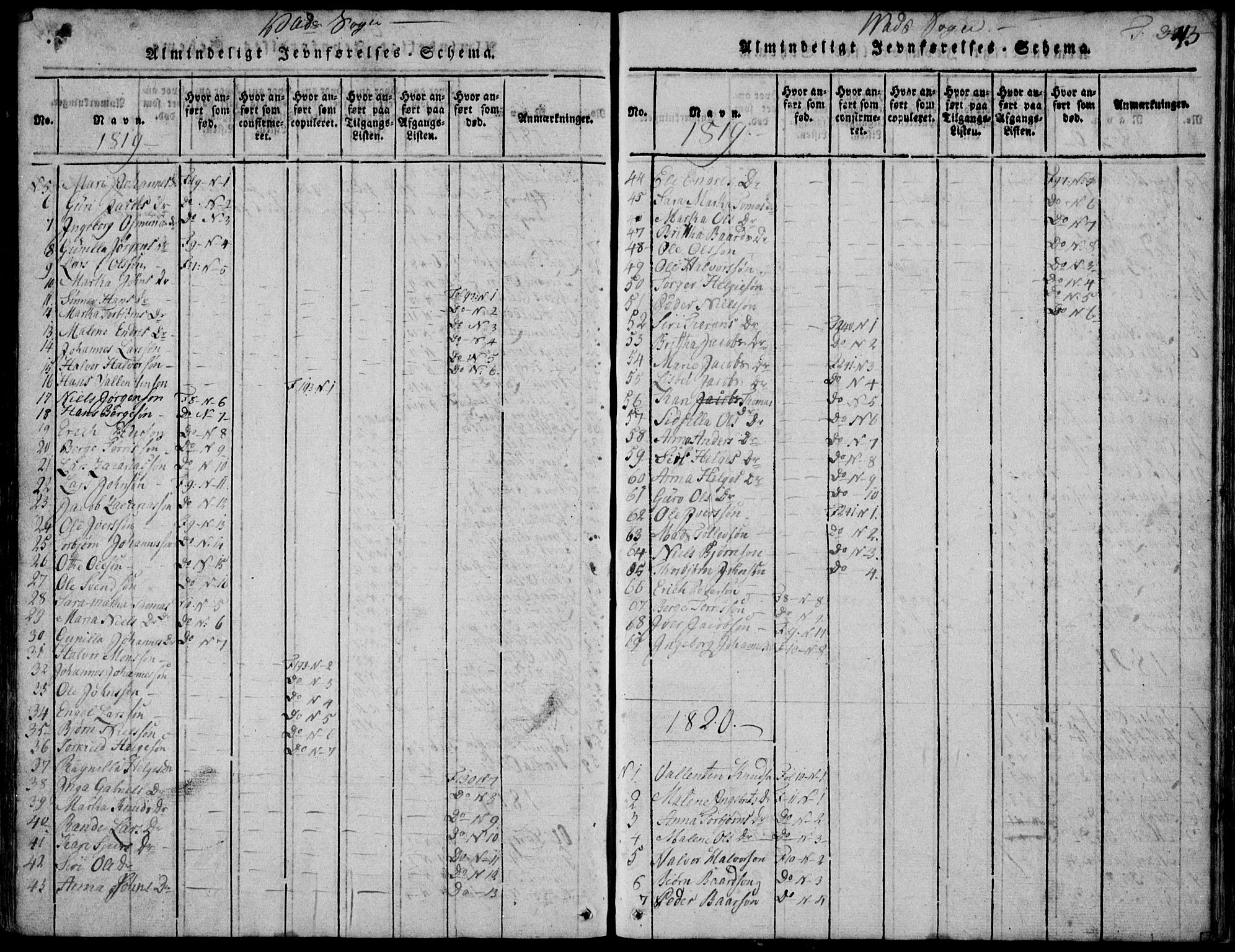 Skjold sokneprestkontor, SAST/A-101847/H/Ha/Hab/L0002: Klokkerbok nr. B 2 /2, 1815-1830, s. 343