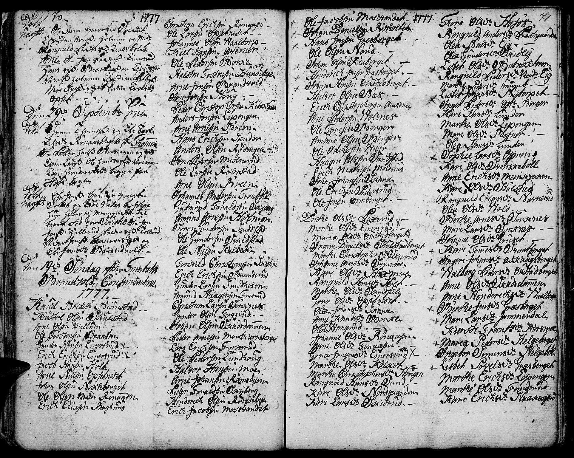 Grue prestekontor, AV/SAH-PREST-036/H/Ha/Haa/L0003: Ministerialbok nr. 3, 1774-1792, s. 70-71