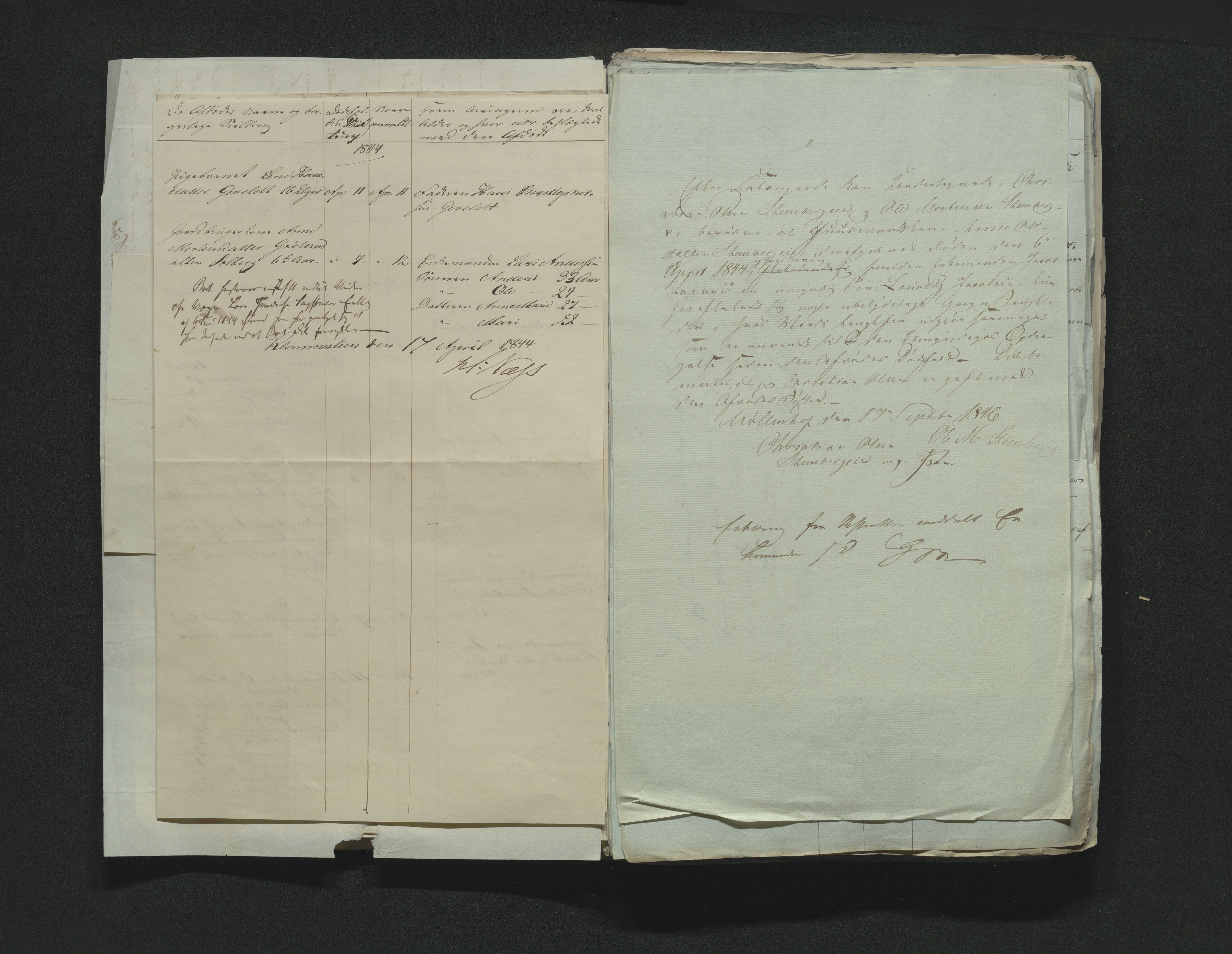 Eiker, Modum og Sigdal sorenskriveri, AV/SAKO-A-123/H/Ha/Hab/L0006: Dødsfallsmeldinger, 1841-1845