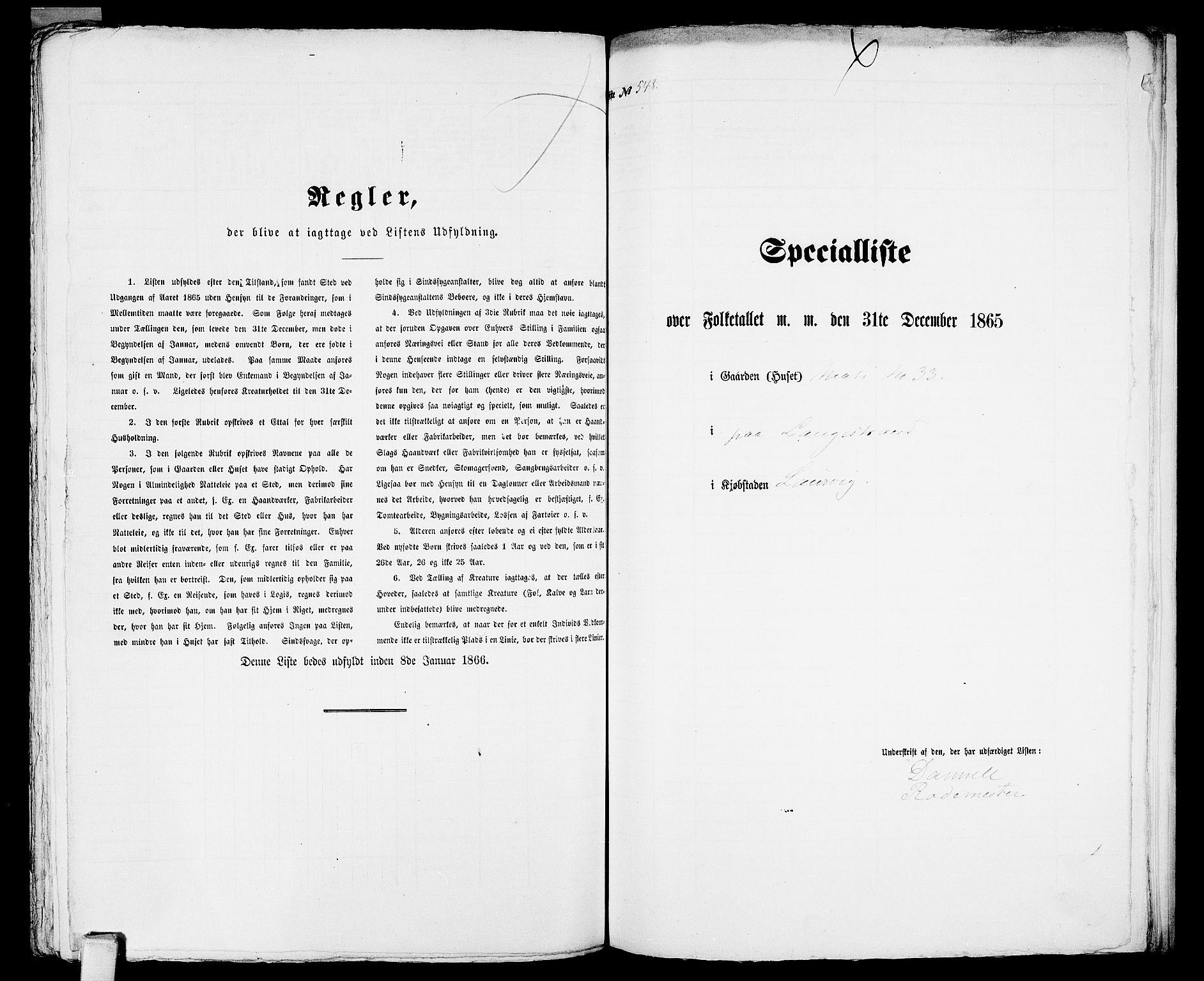 RA, Folketelling 1865 for 0707P Larvik prestegjeld, 1865, s. 1124