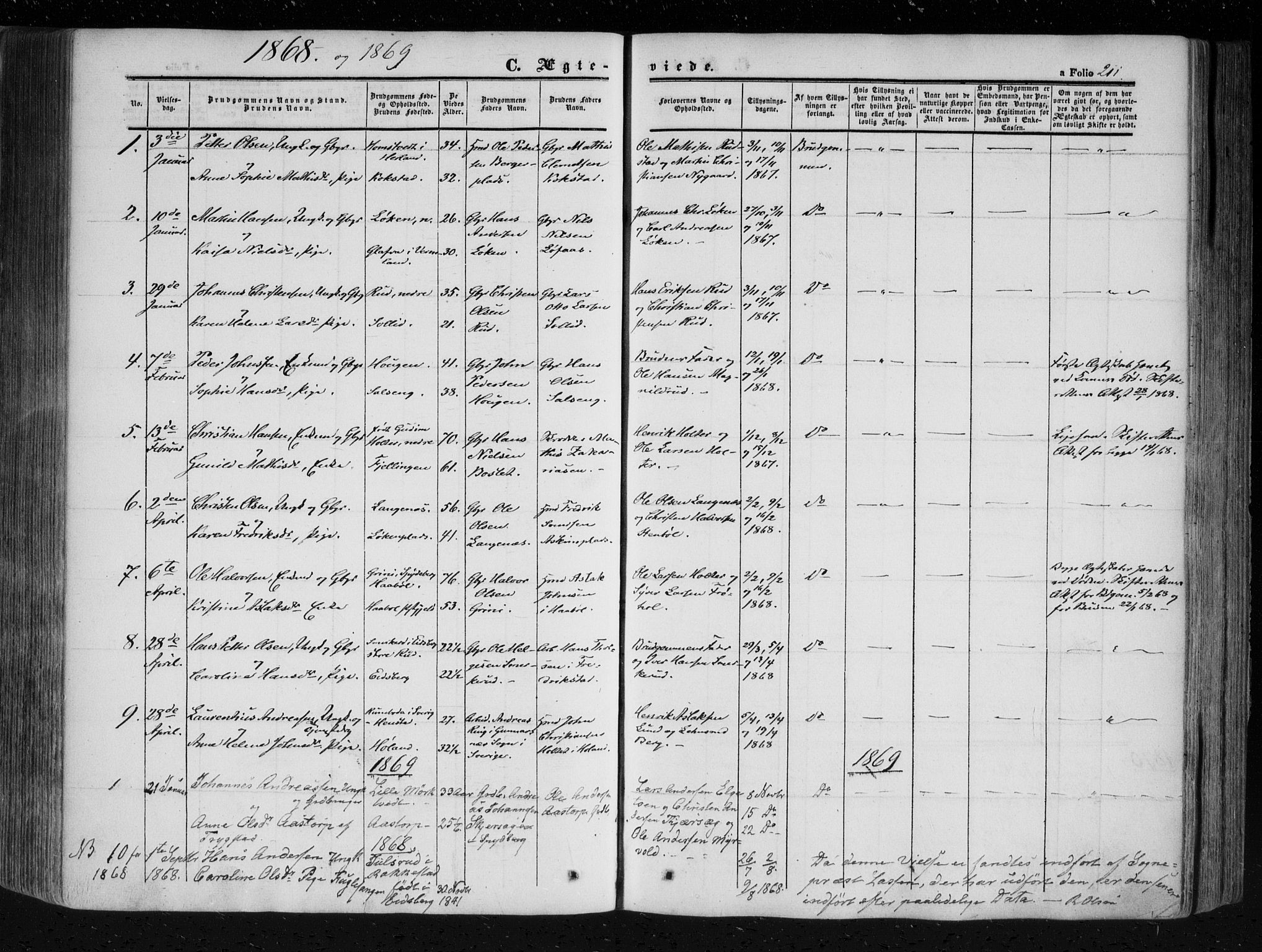 Askim prestekontor Kirkebøker, AV/SAO-A-10900/F/Fa/L0005: Ministerialbok nr. 5, 1847-1879, s. 211