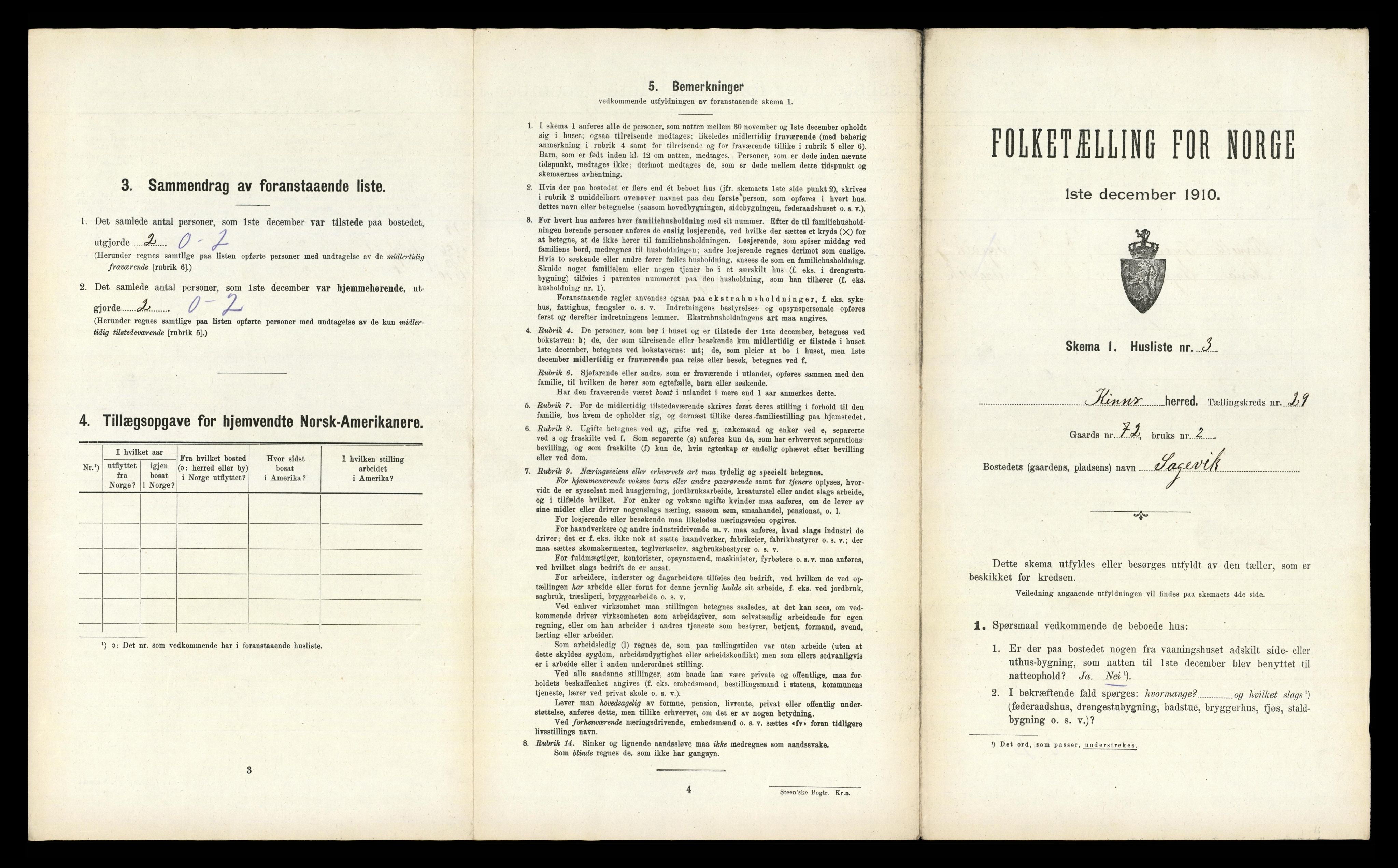RA, Folketelling 1910 for 1437 Kinn herred, 1910, s. 1718