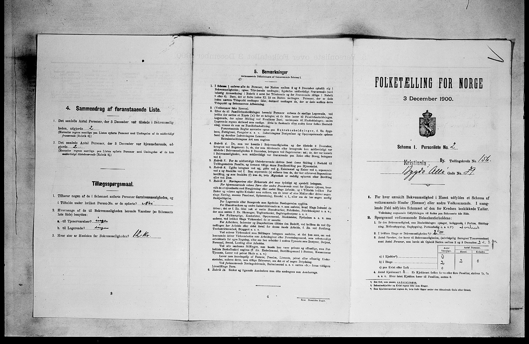 SAO, Folketelling 1900 for 0301 Kristiania kjøpstad, 1900, s. 9941