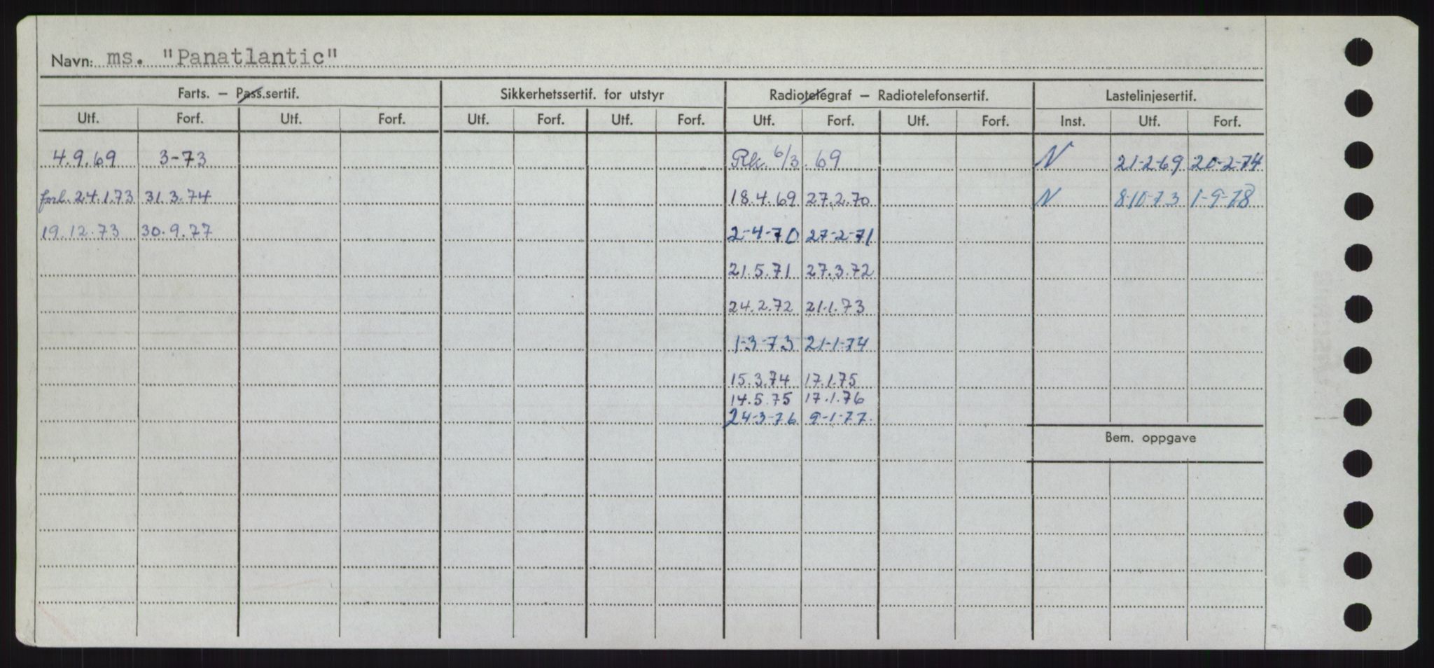 Sjøfartsdirektoratet med forløpere, Skipsmålingen, RA/S-1627/H/Hd/L0029: Fartøy, P, s. 42