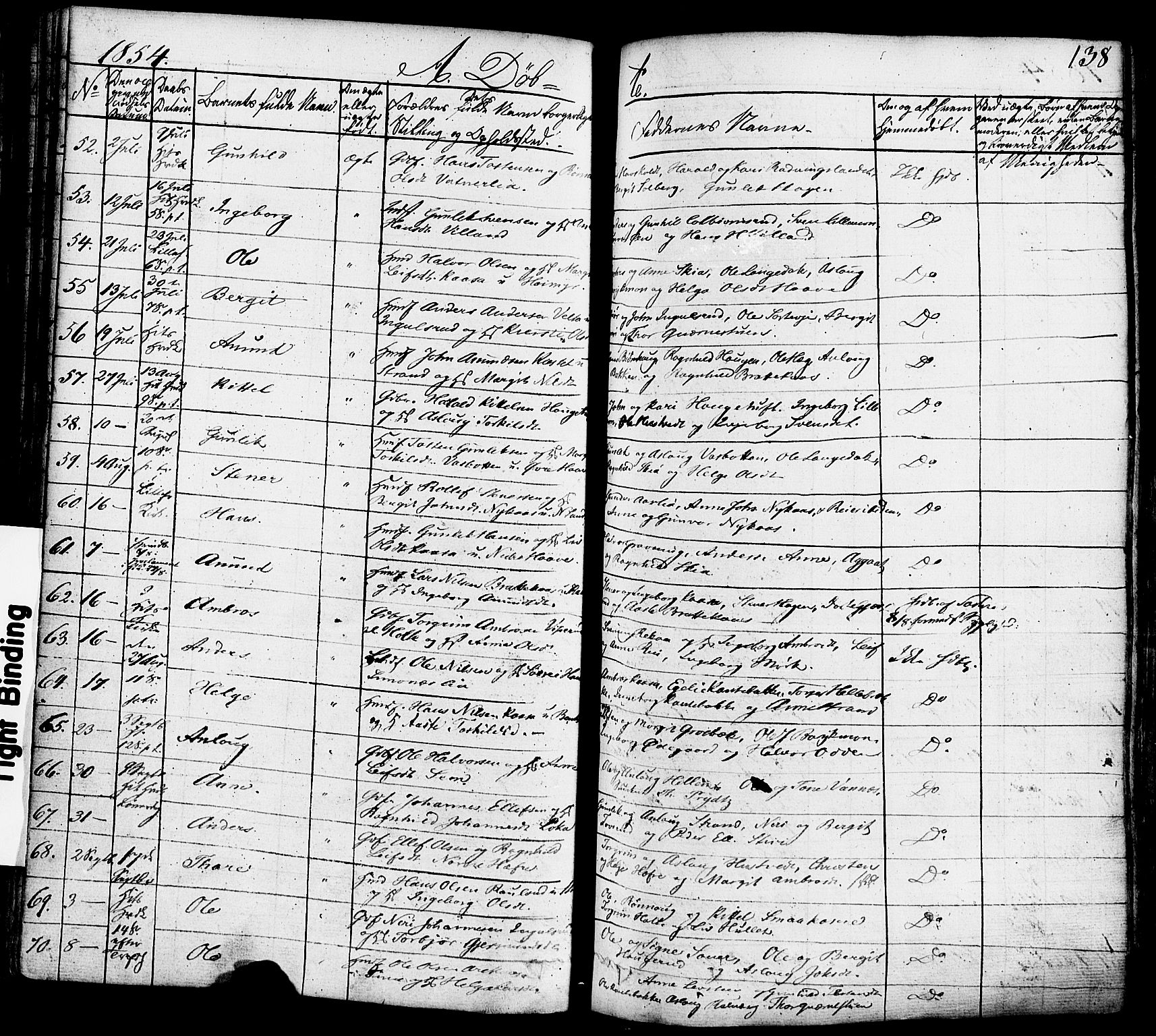 Heddal kirkebøker, AV/SAKO-A-268/F/Fa/L0006: Ministerialbok nr. I 6, 1837-1854, s. 138