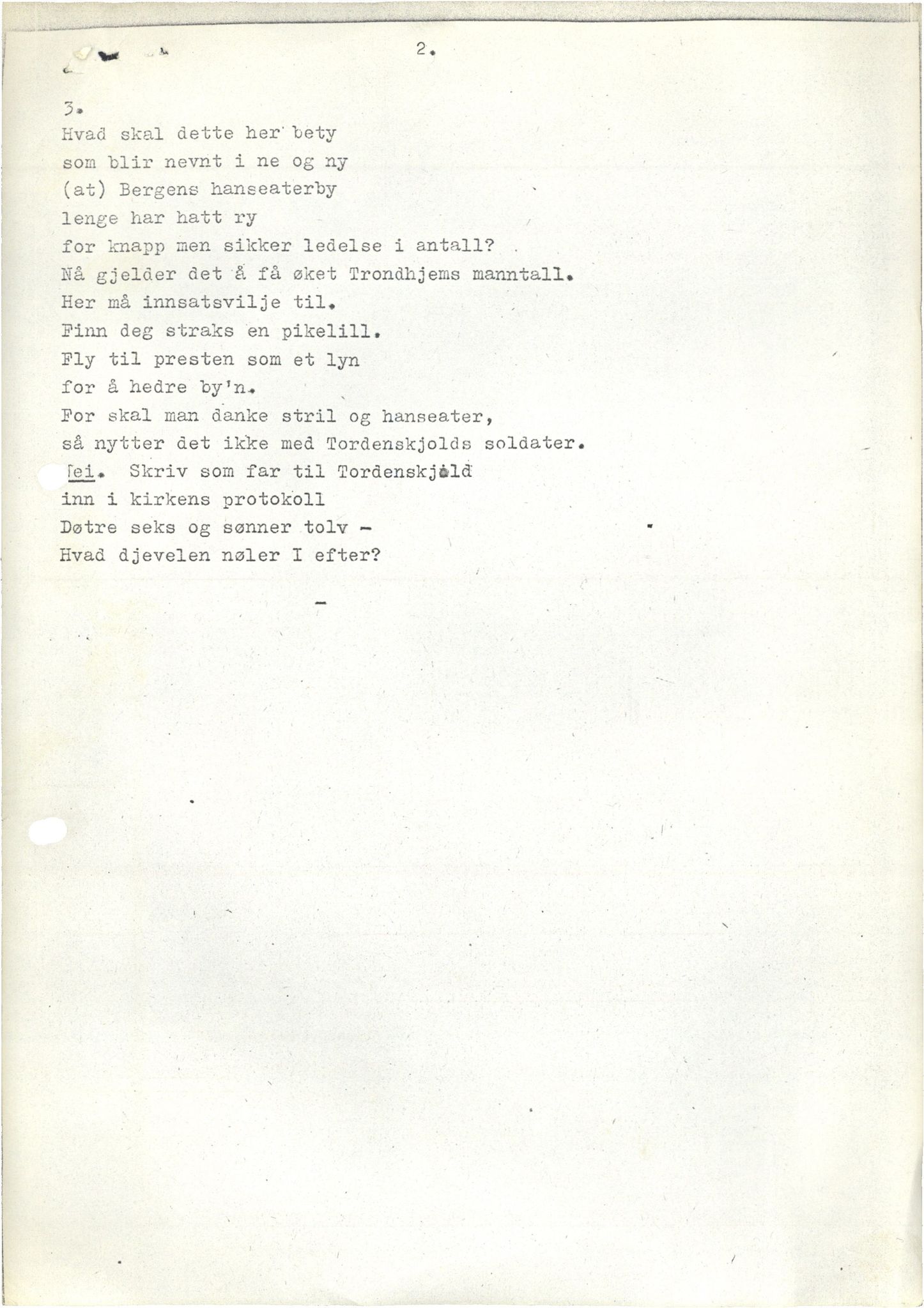 Otto Nielsen, TRKO/PA-1176/F/L0016/0270: Noter / Hvad djevelen nøler I efter_tekst, 1966