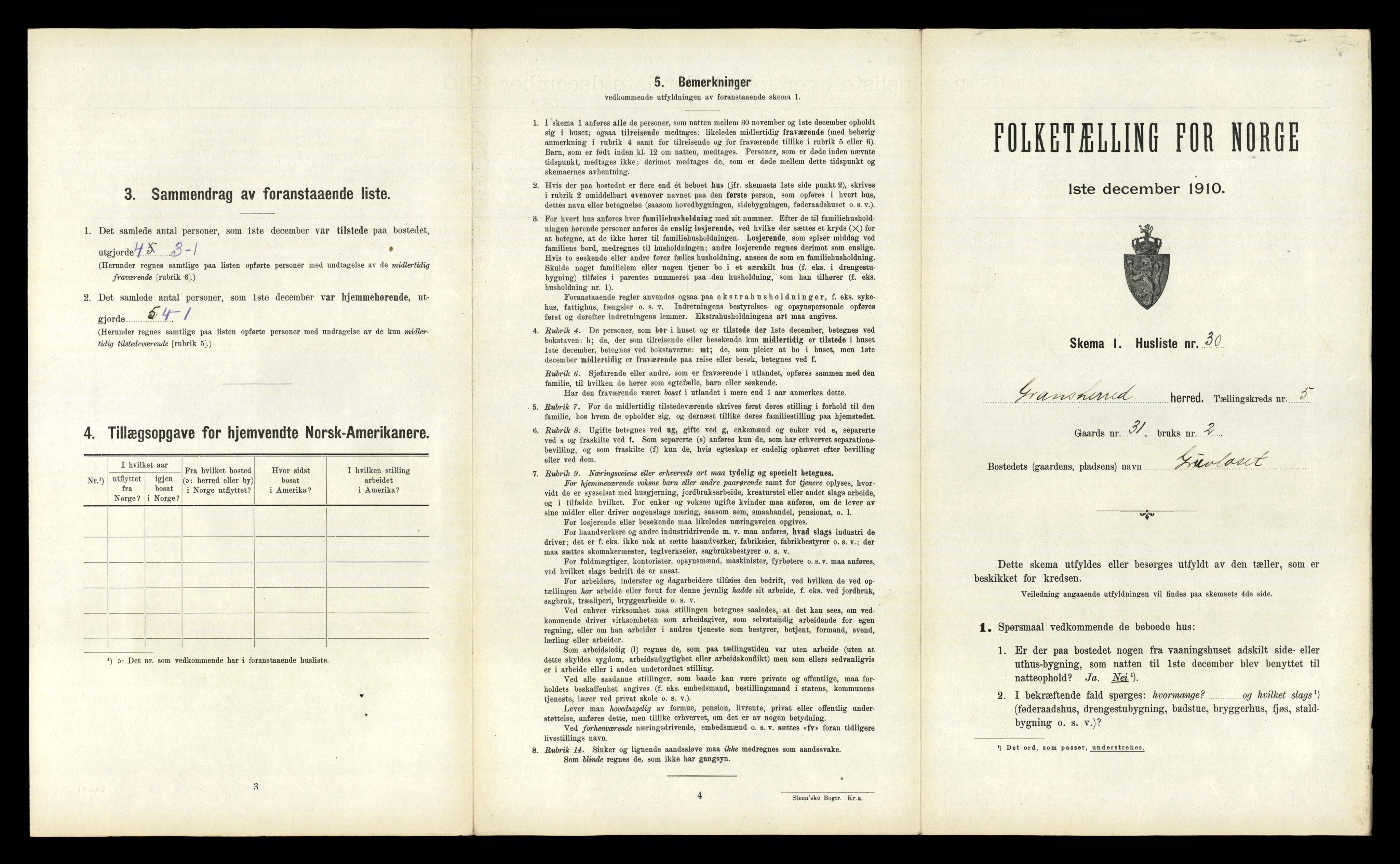 RA, Folketelling 1910 for 0824 Gransherad herred, 1910, s. 416