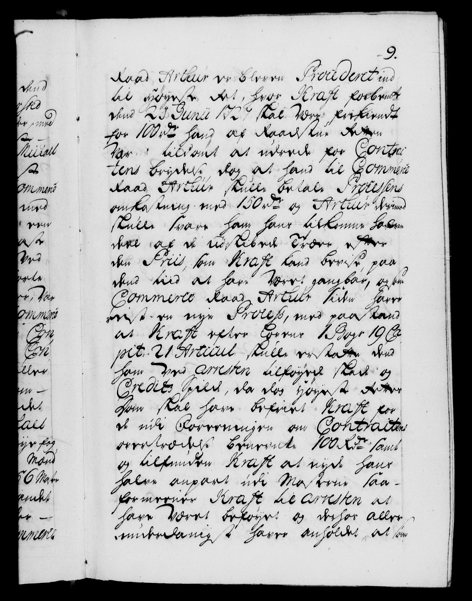 Danske Kanselli 1572-1799, AV/RA-EA-3023/F/Fc/Fca/Fcab/L0024: Norske tegnelser, 1728-1730, s. 9a
