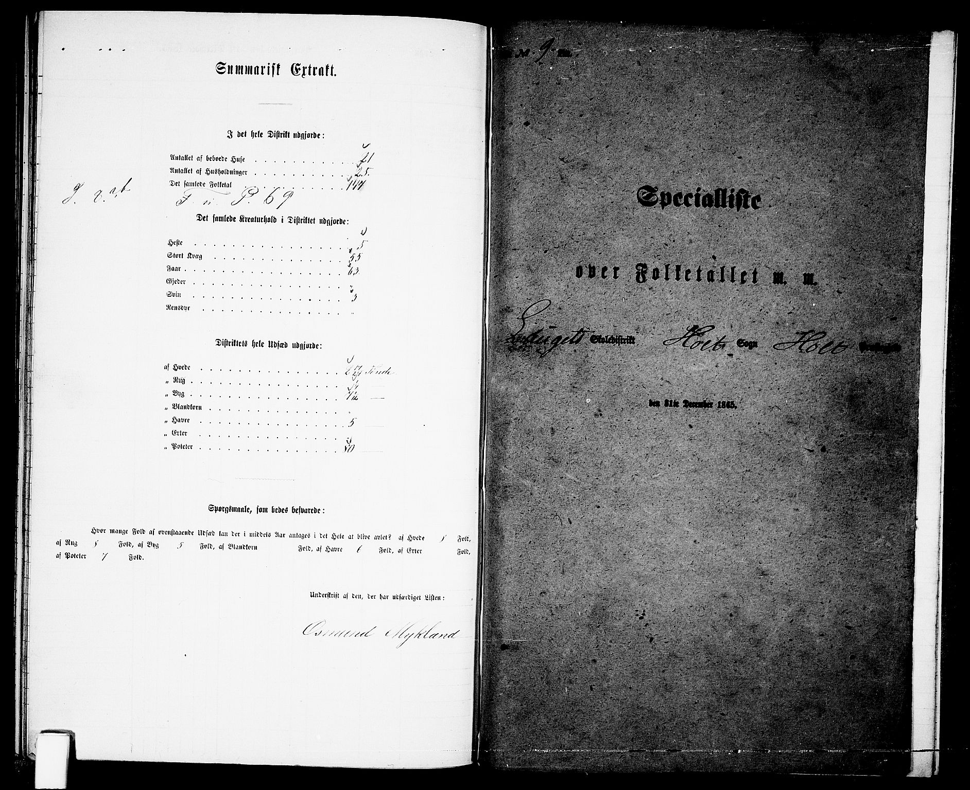 RA, Folketelling 1865 for 0914L Holt prestegjeld, Holt sokn, 1865, s. 171
