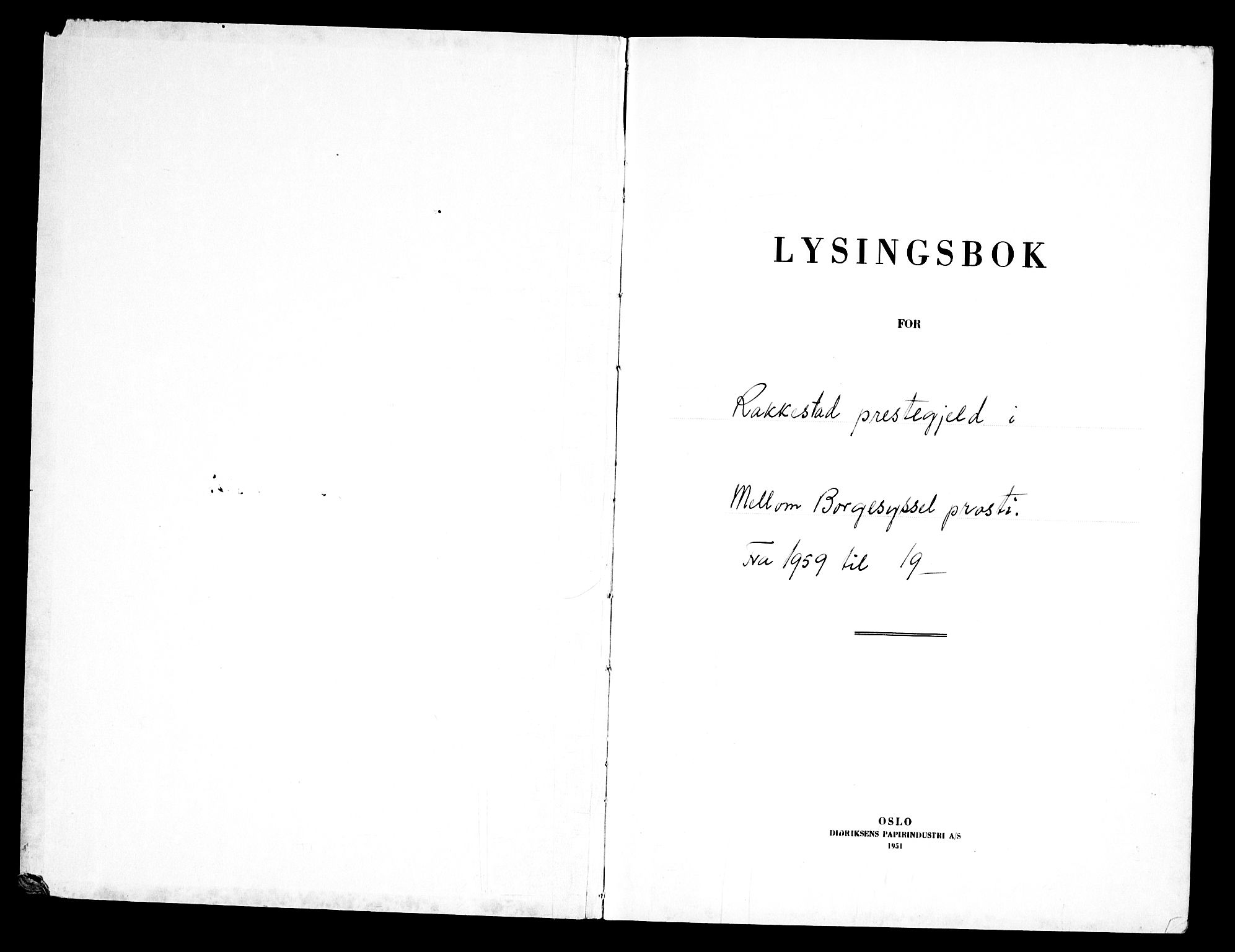 Rakkestad prestekontor Kirkebøker, SAO/A-2008/H/Ha/L0003: Lysningsprotokoll nr. 3, 1959-1971