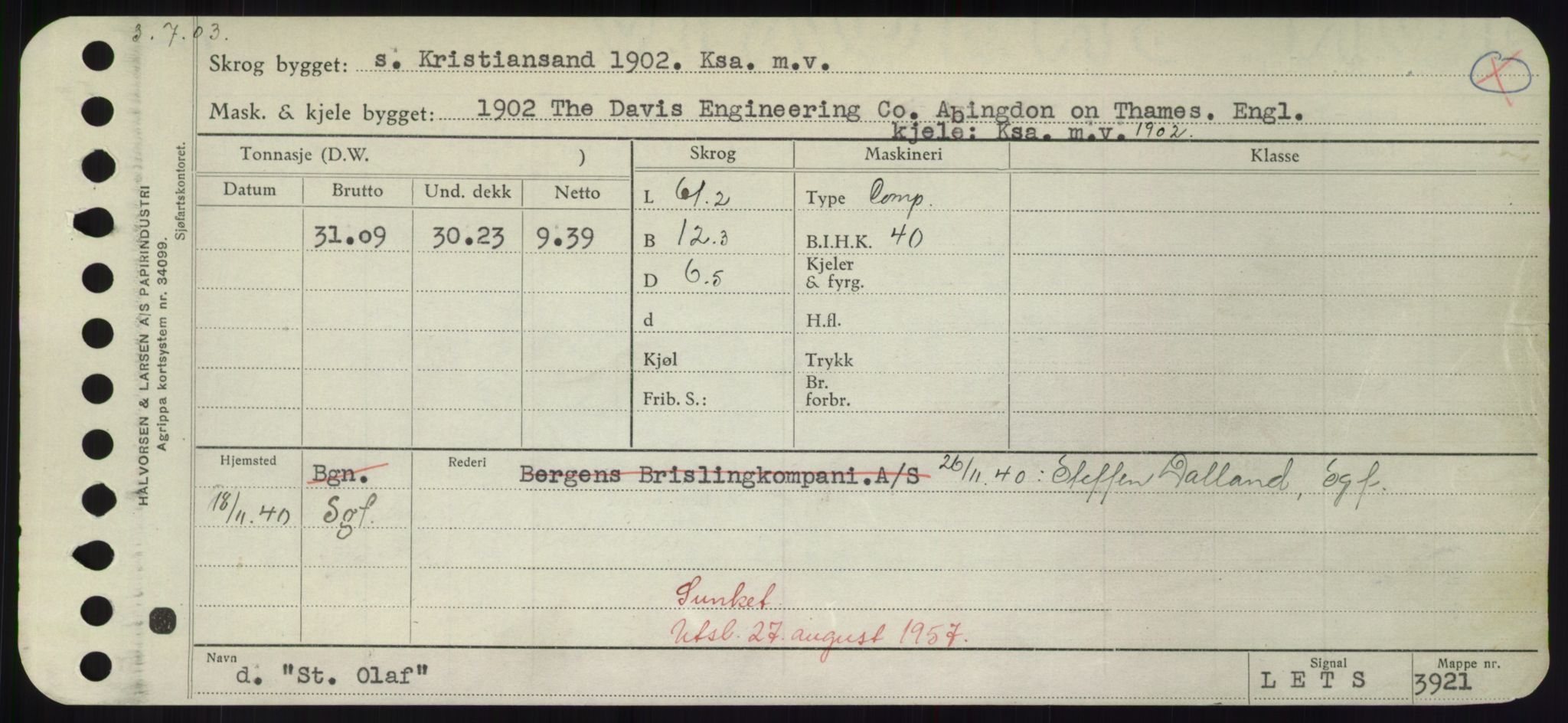 Sjøfartsdirektoratet med forløpere, Skipsmålingen, RA/S-1627/H/Hd/L0036: Fartøy, St, s. 5