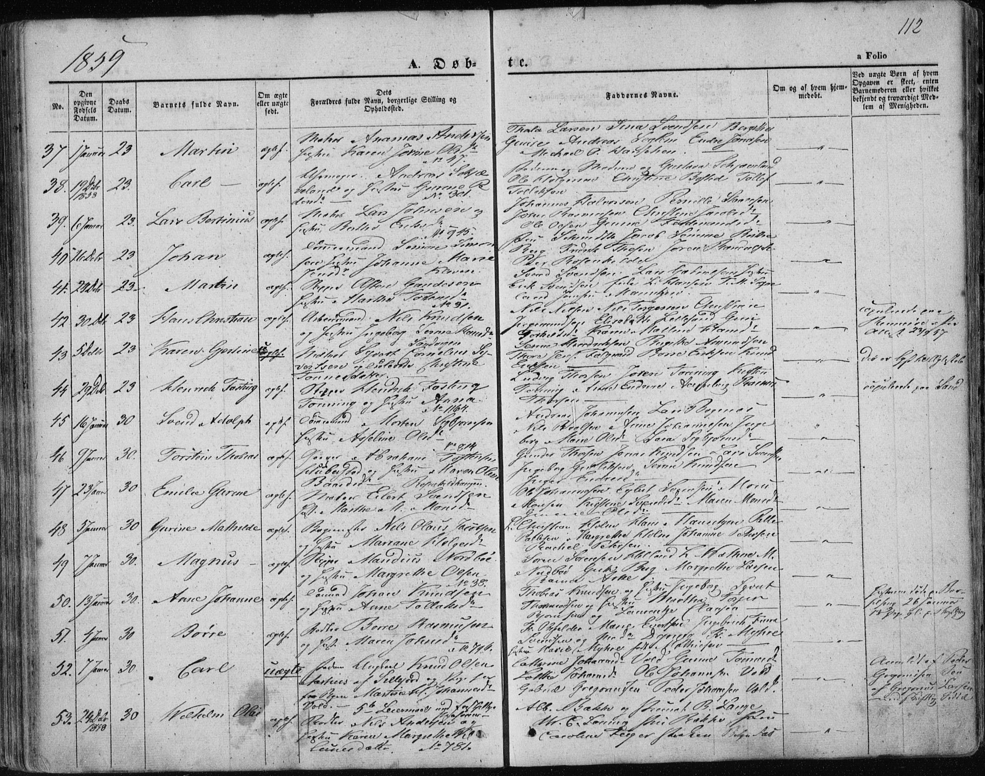 Domkirken sokneprestkontor, AV/SAST-A-101812/001/30/30BA/L0017: Ministerialbok nr. A 16, 1855-1867, s. 112